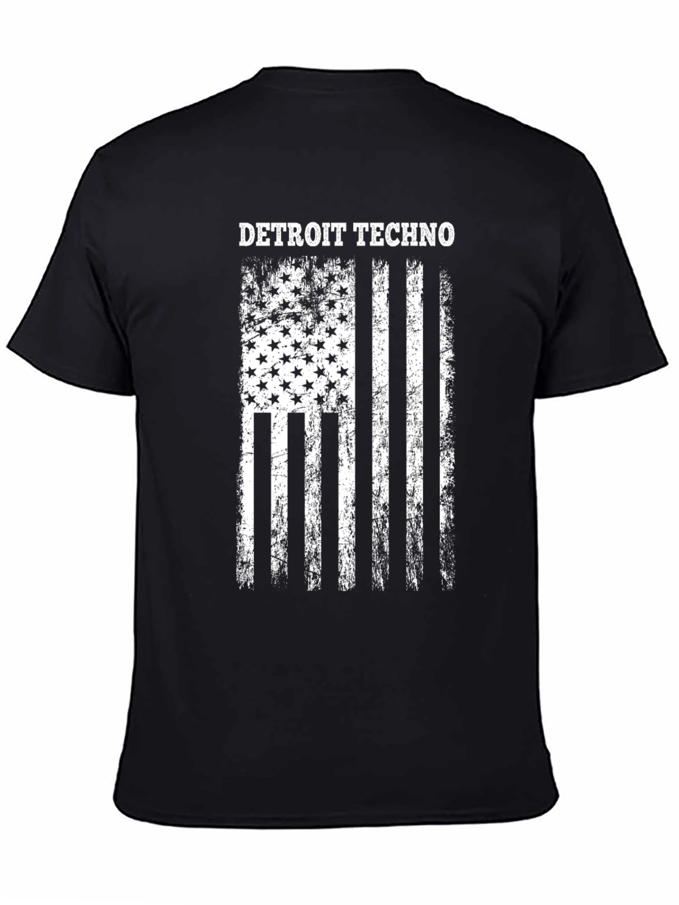 Detroit Techno Flag Graphic T-Shirt