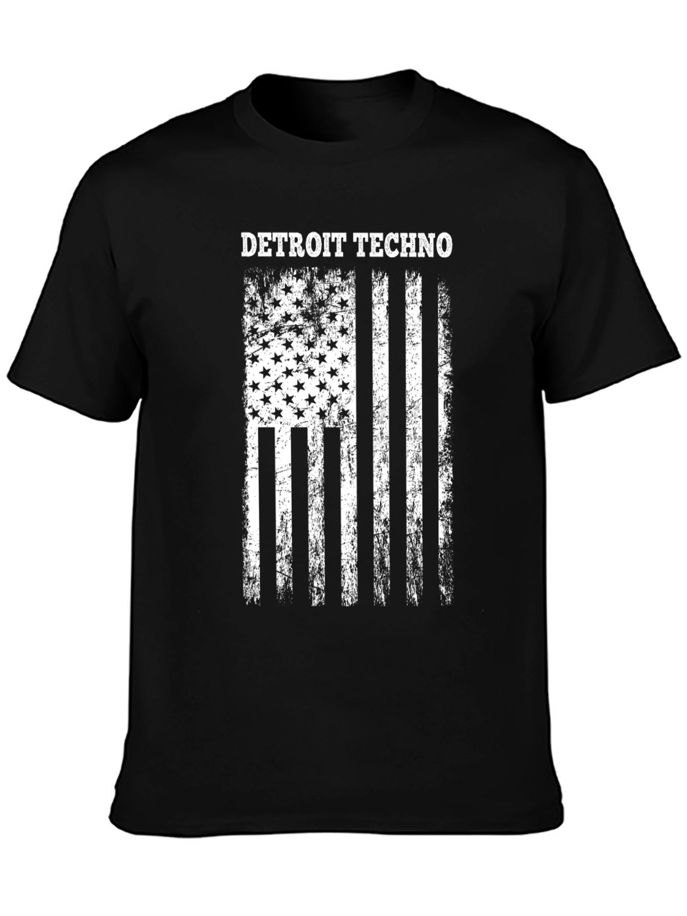 Detroit Techno Flag Graphic T-Shirt