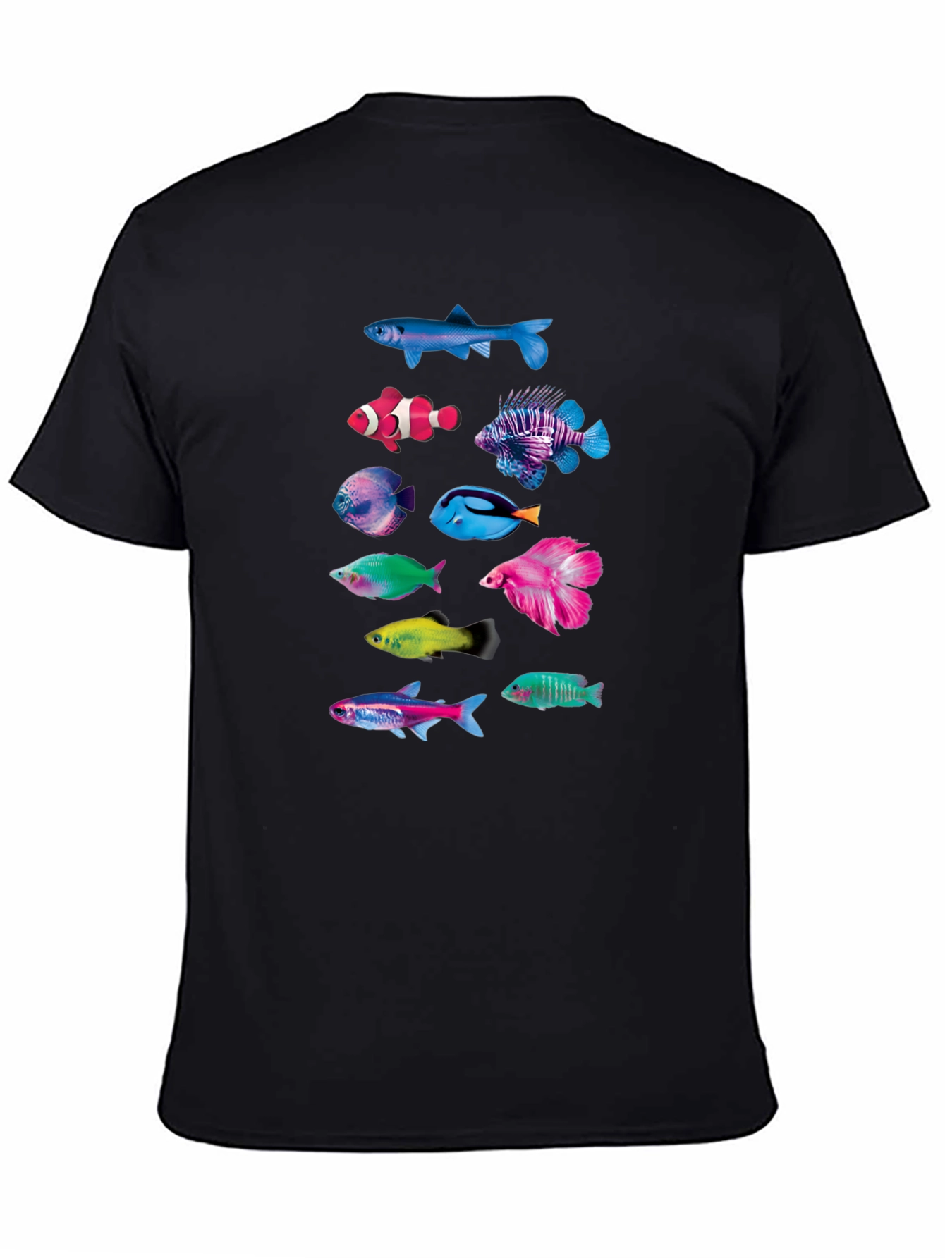 Colorful Fish Graphic T-Shirt