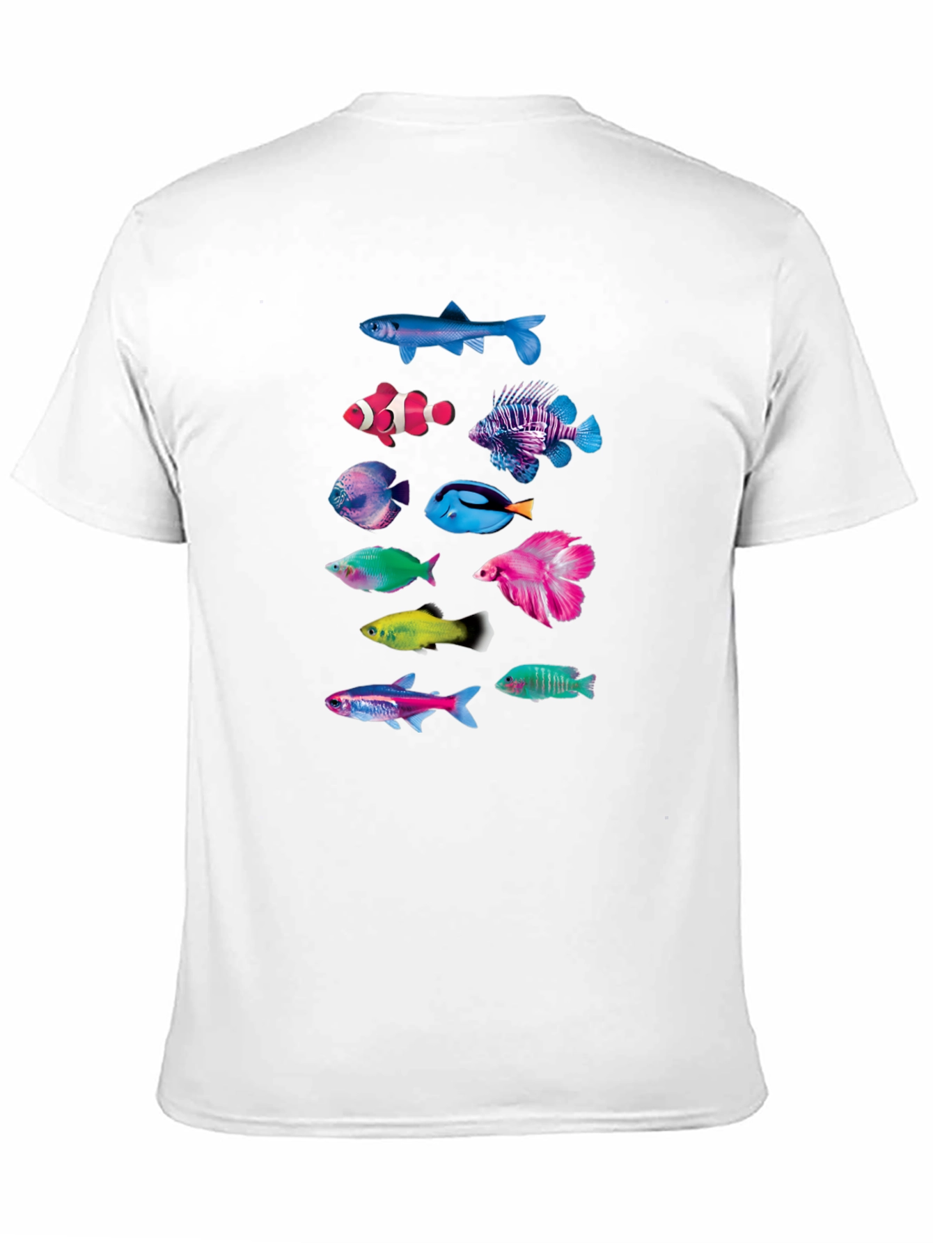 Colorful Fish Graphic T-Shirt