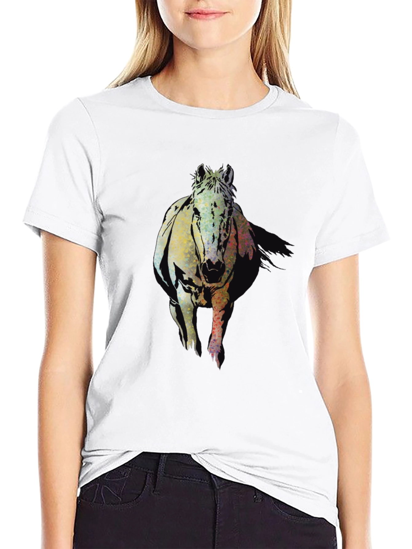 Horse Graphic Black T-Shirt