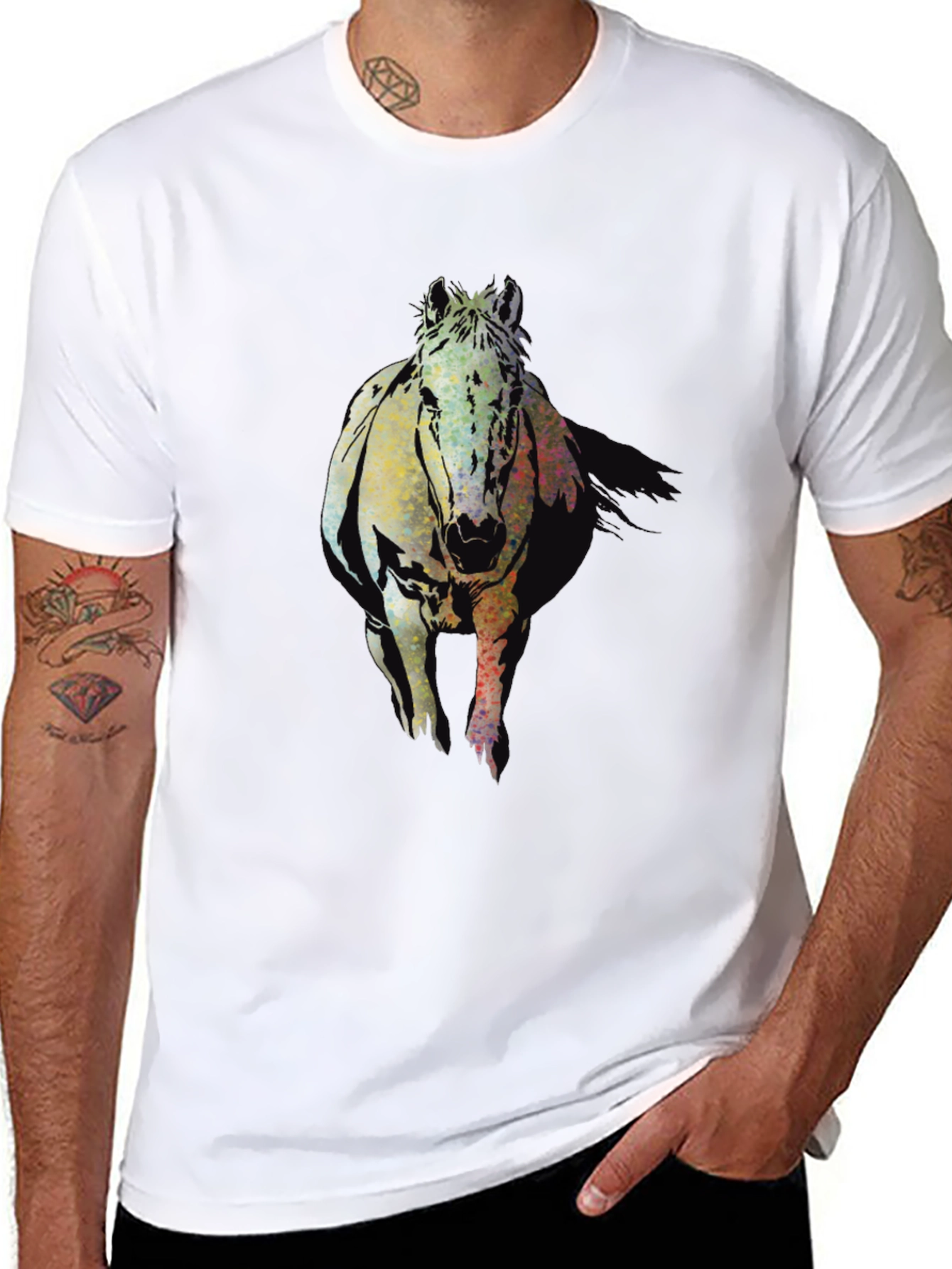 Horse Graphic Black T-Shirt
