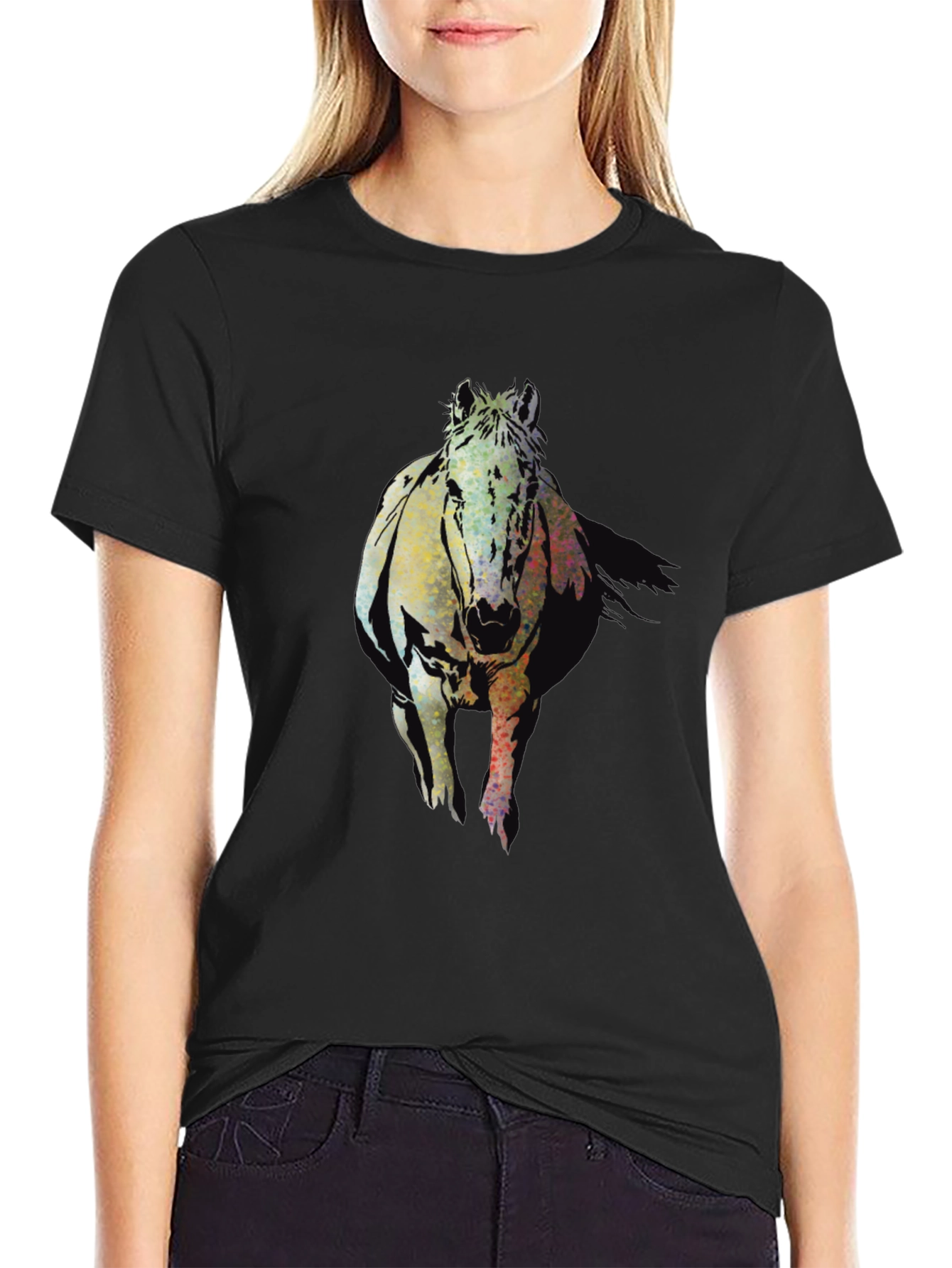 Horse Graphic Black T-Shirt