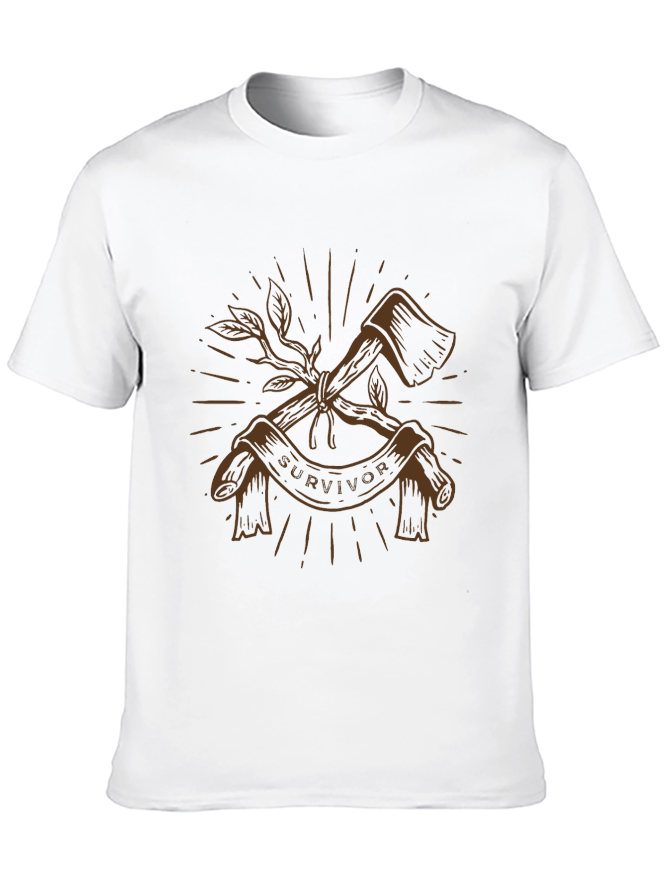 Survivor Axe Graphic T-Shirt - Premium Cotton Blend