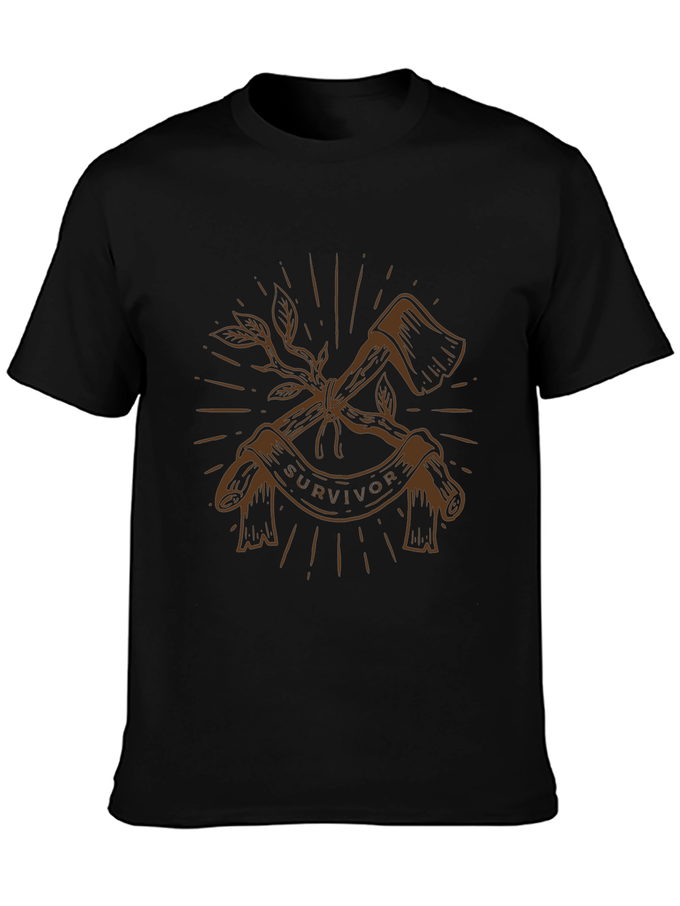 Survivor Axe Graphic T-Shirt - Premium Cotton Blend