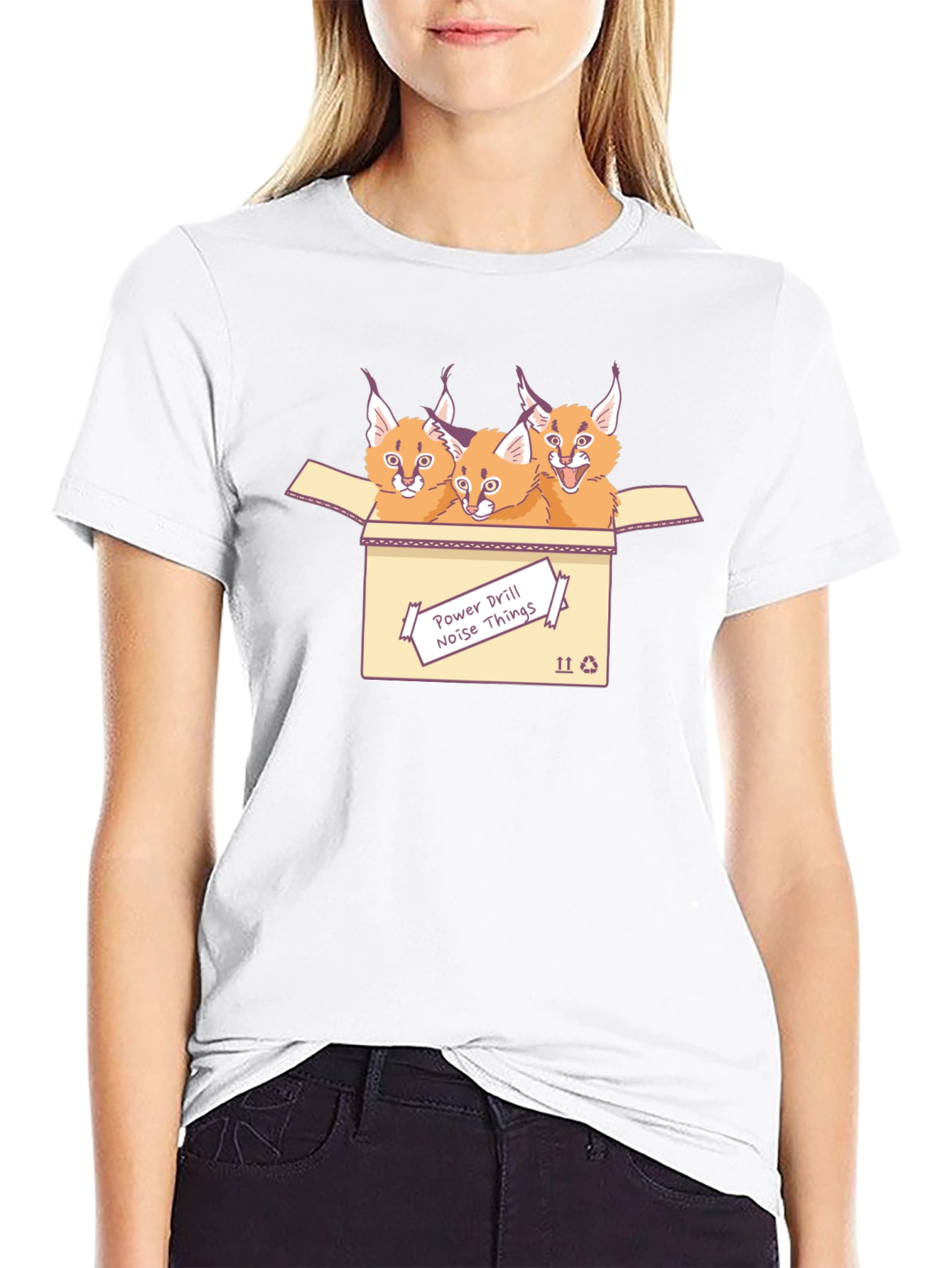 Caracal Cat T-Shirt - Power Drill Noise Things