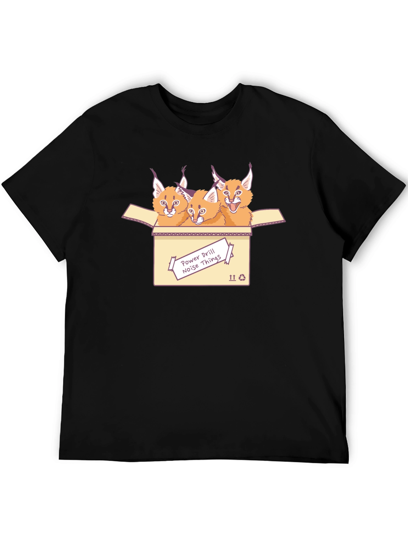 Caracal Cat T-Shirt - Power Drill Noise Things