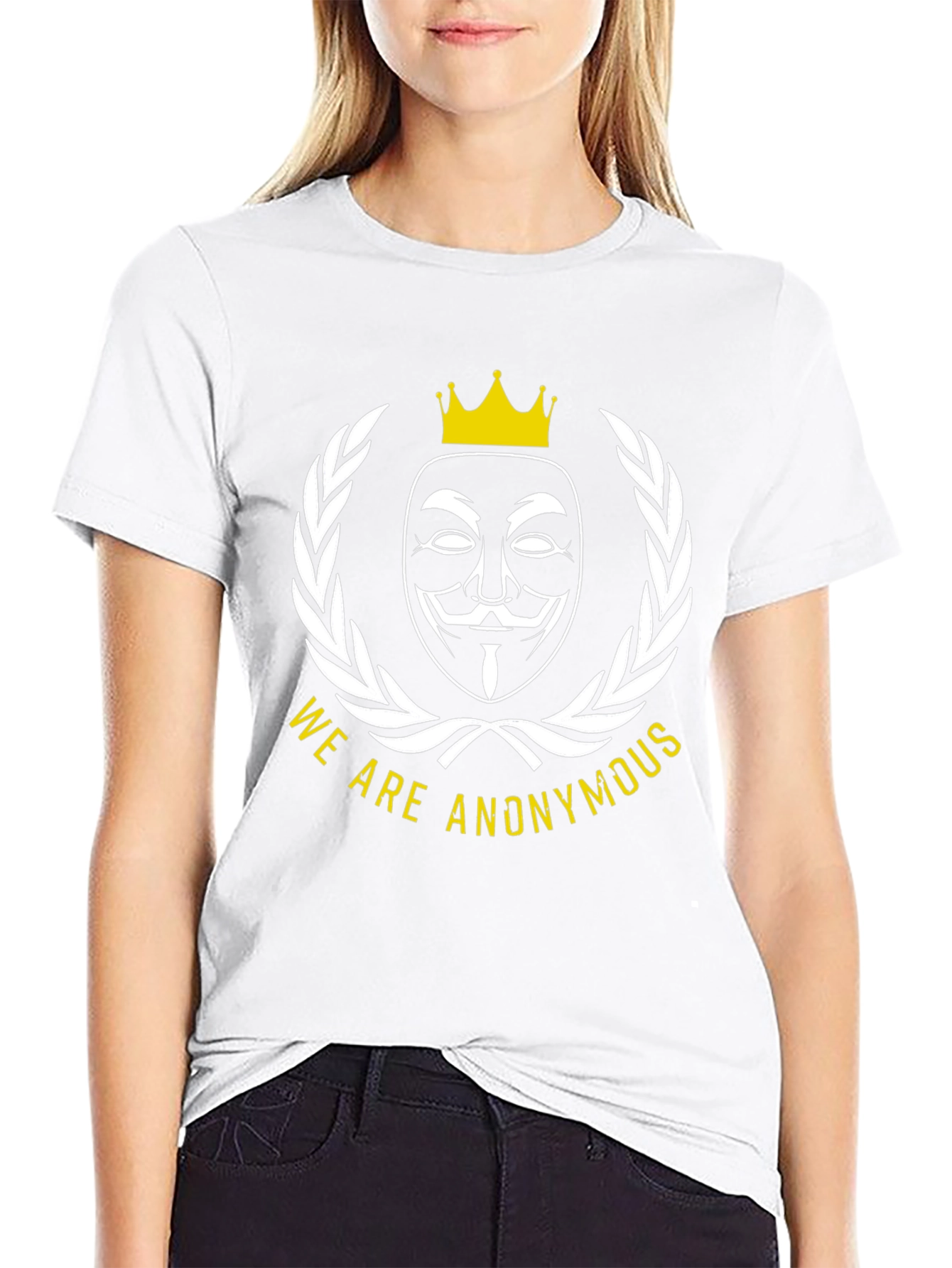 Anonymous Mask Crown T-Shirt - Statement Style!