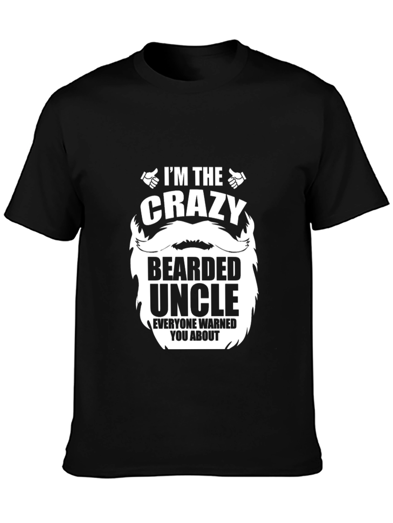Crazy Bearded Uncle Graphic Tee - Novelty T-Shirt