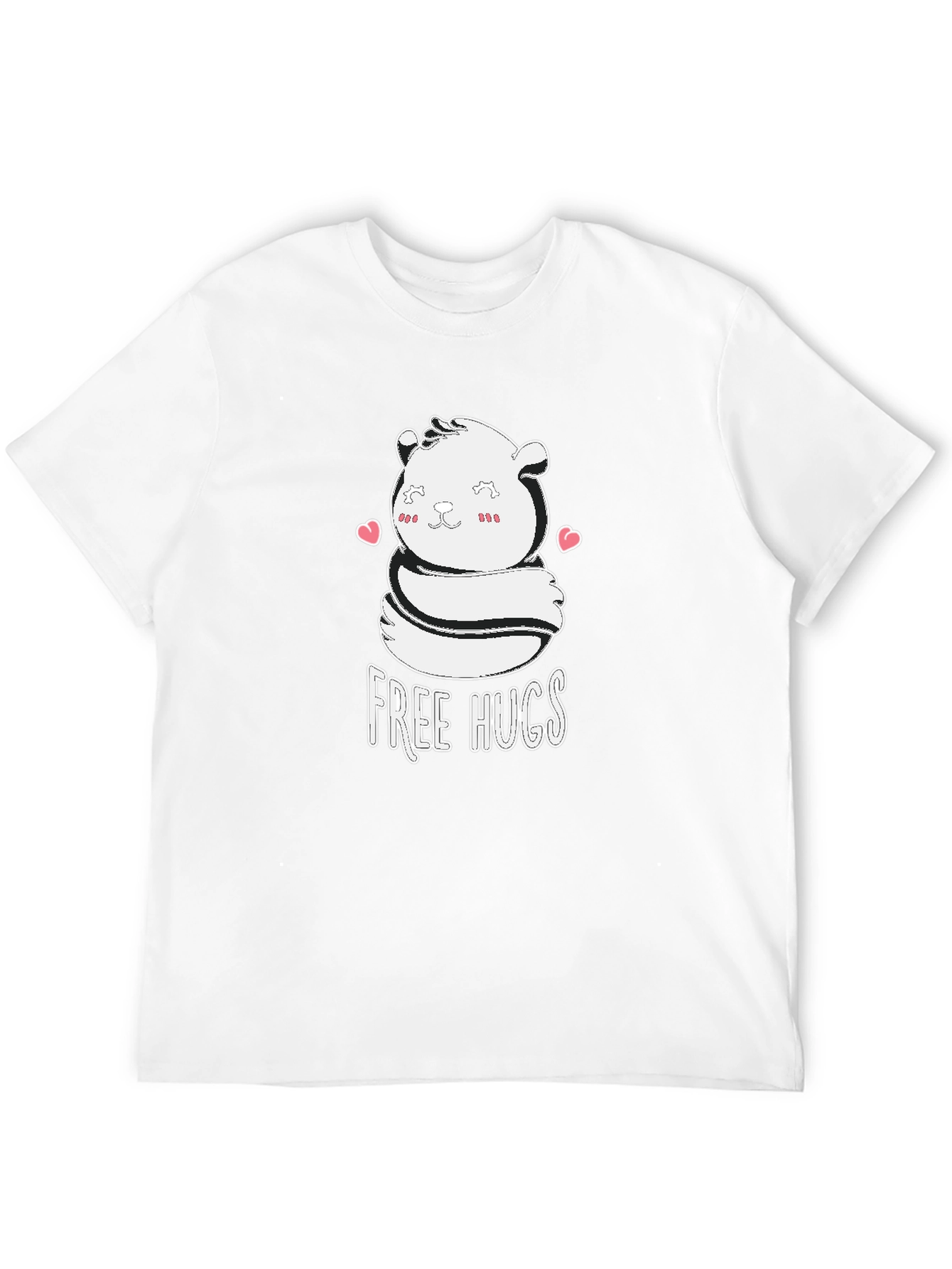 Cute Free Hugs Bear Graphic T-Shirt