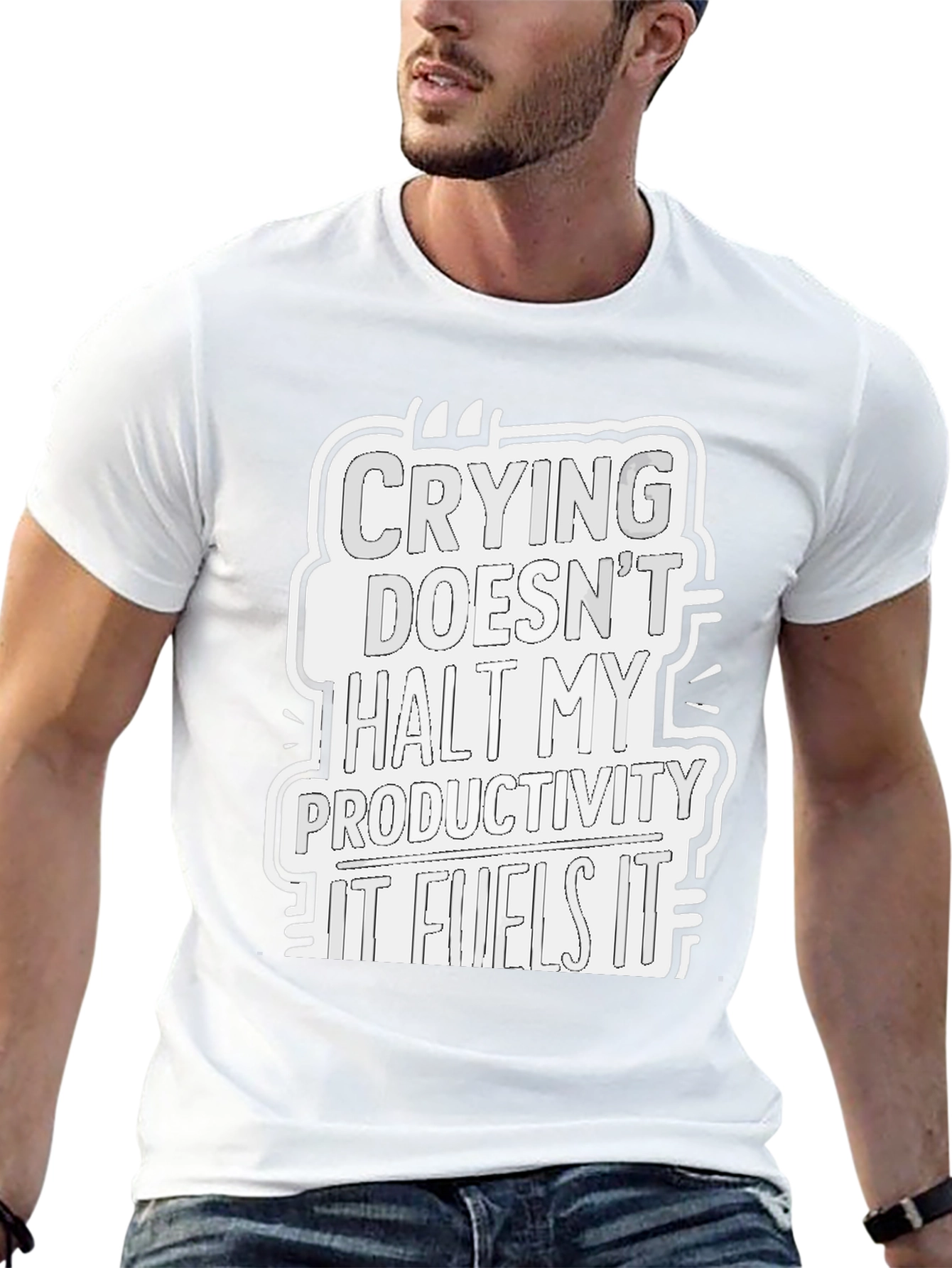 Crying Fuels Productivity Graphic Tee - Black