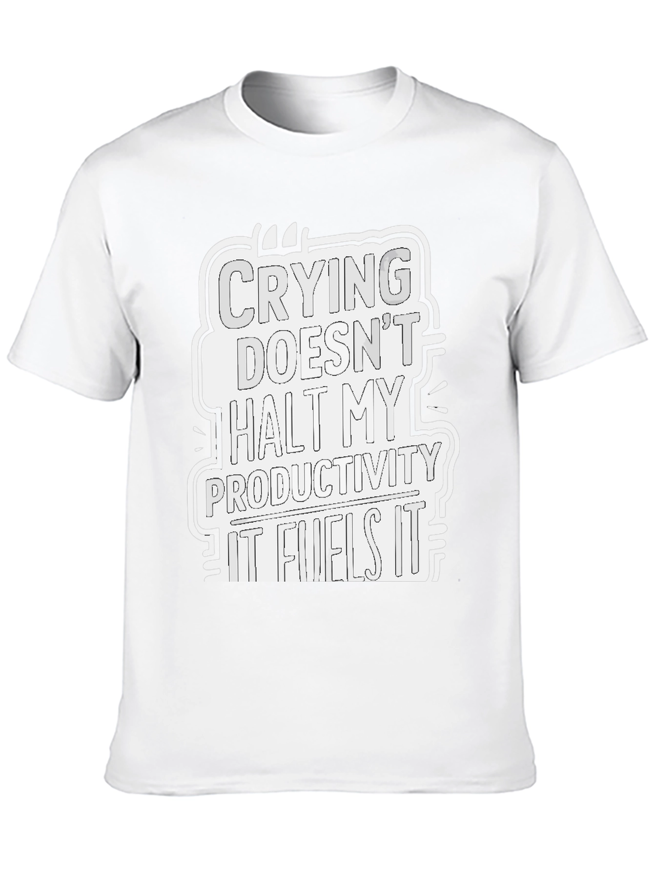 Crying Fuels Productivity Graphic Tee - Black