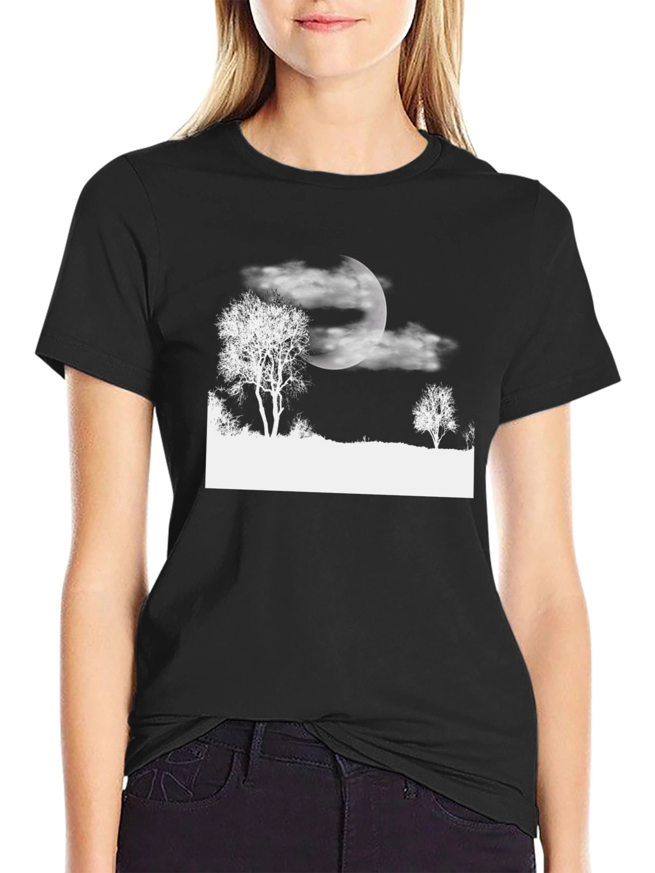 Moonlit Trees Graphic Tee