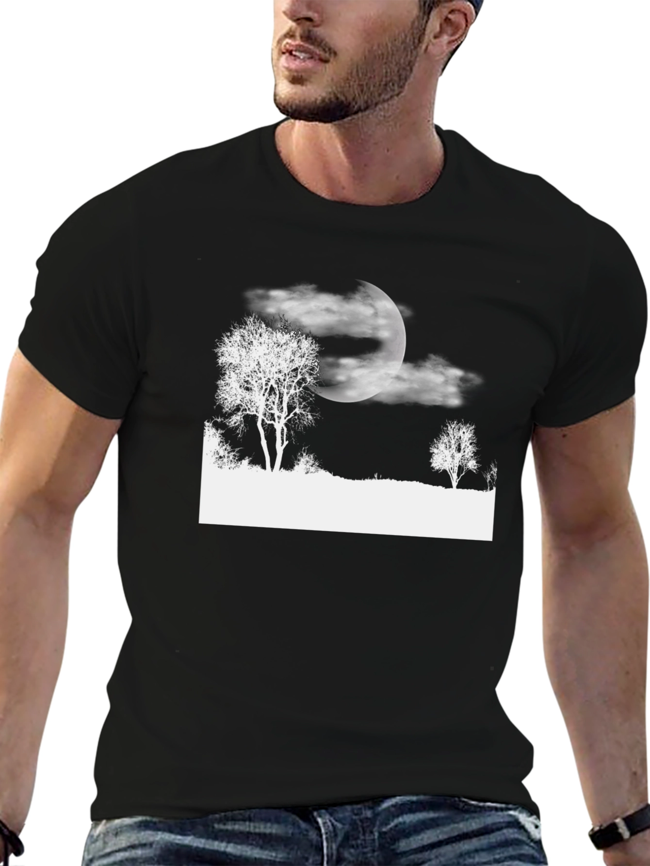 Moonlit Trees Graphic Tee