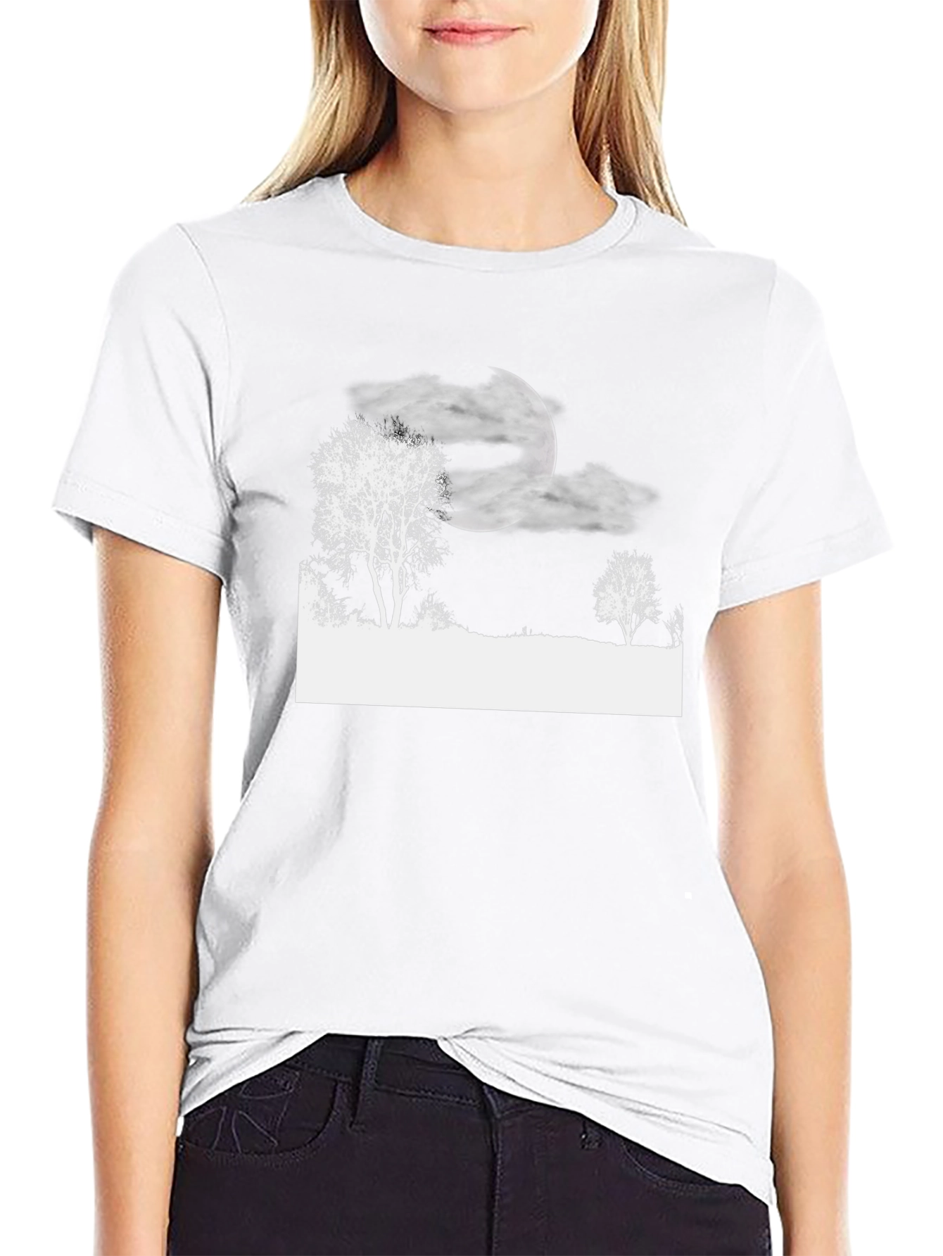 Moonlit Trees Graphic Tee