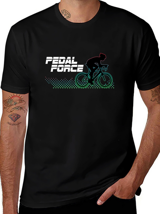 Pedal Force Graphic T-Shirt - Black Cycling Tee