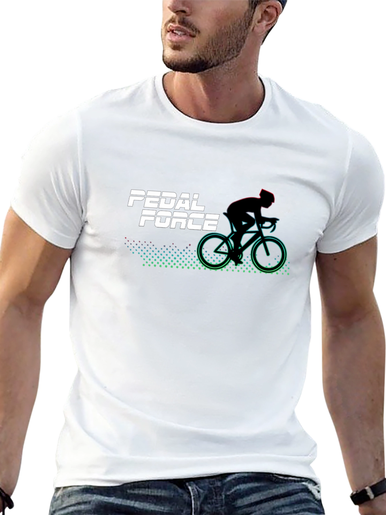 Pedal Force Graphic T-Shirt - Black Cycling Tee