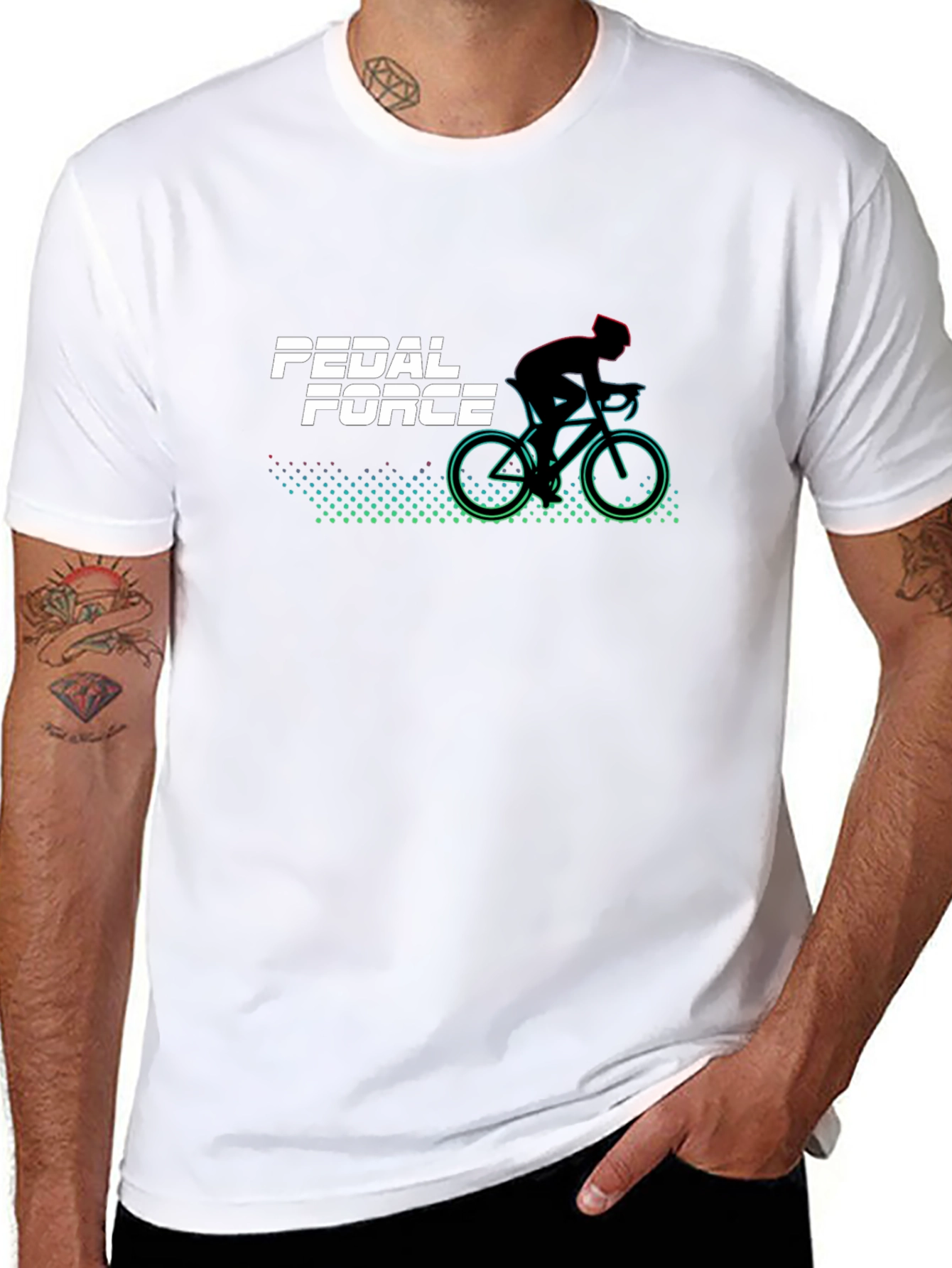 Pedal Force Graphic T-Shirt - Black Cycling Tee
