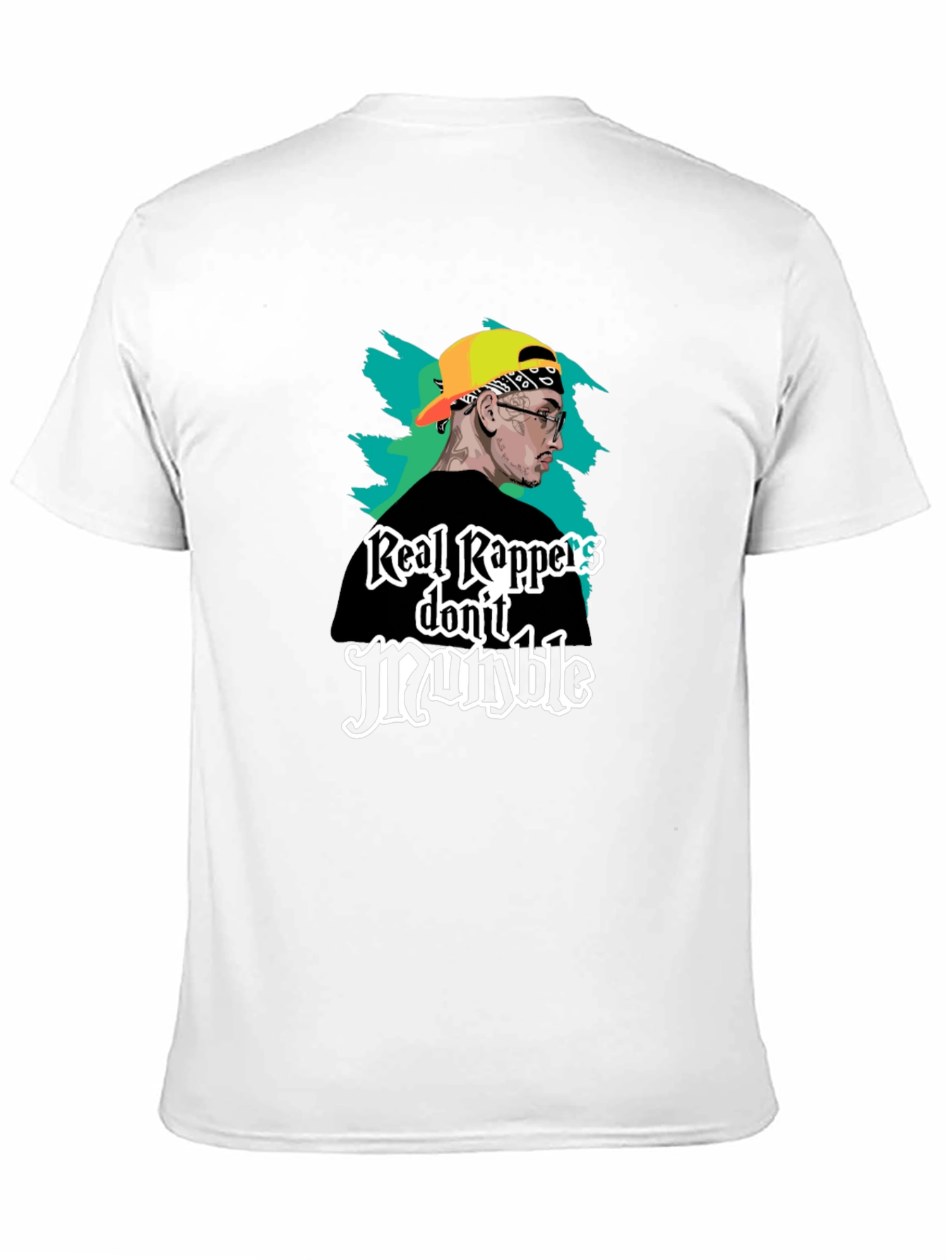 Real Rappers Dont Mumble Black T-Shirt