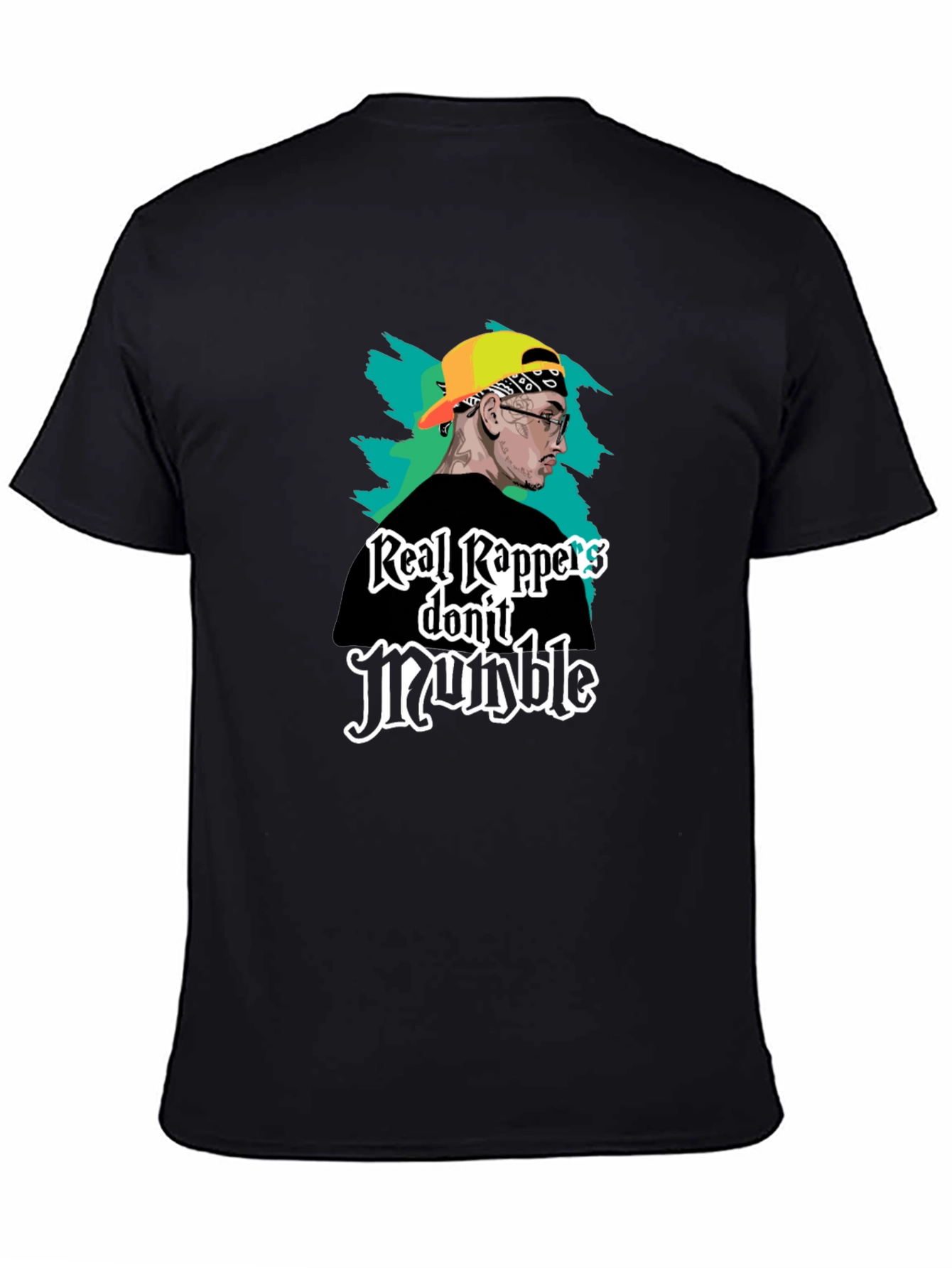 Real Rappers Dont Mumble Black T-Shirt