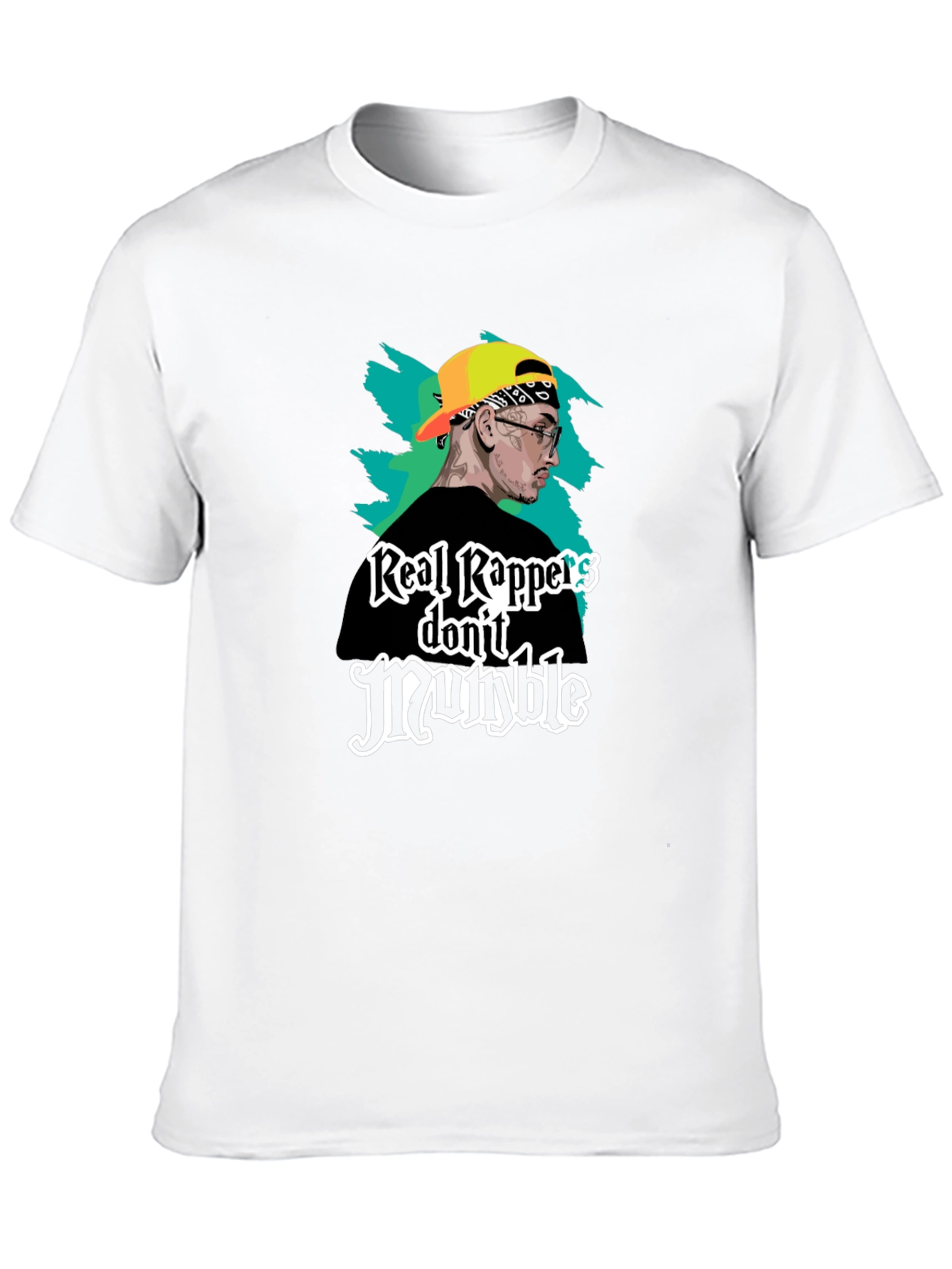 Real Rappers Dont Mumble Black T-Shirt