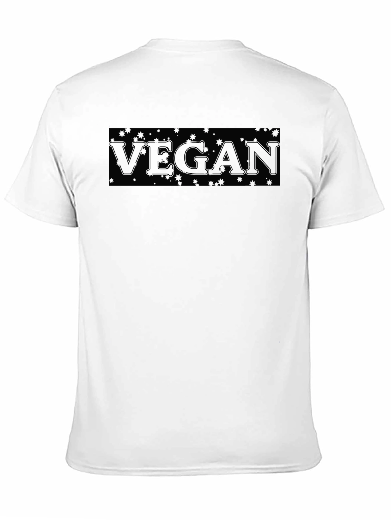 Vegan Graphic T-Shirt - Black Crew Neck Tee