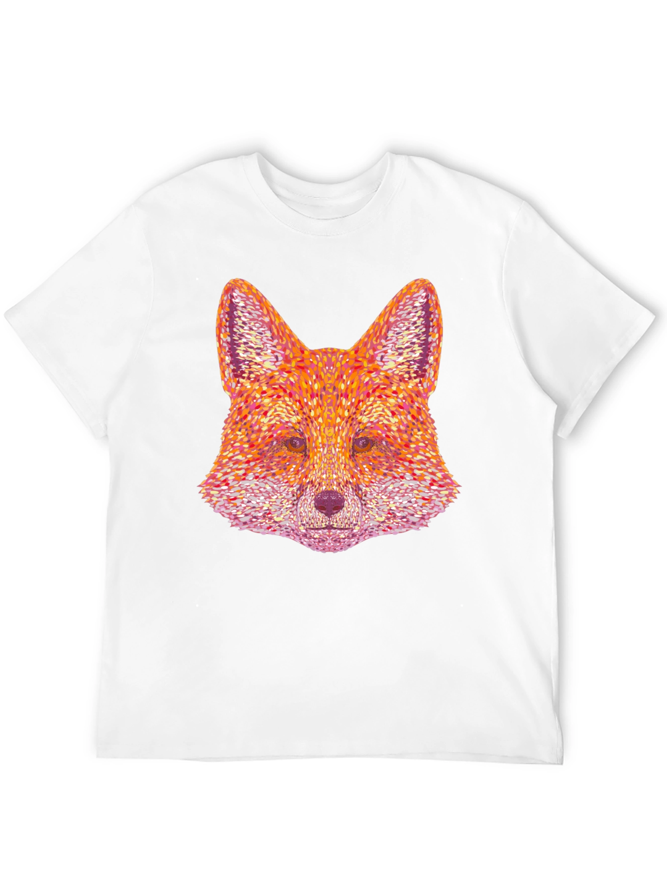 Fox Head Graphic Print Black T-Shirt