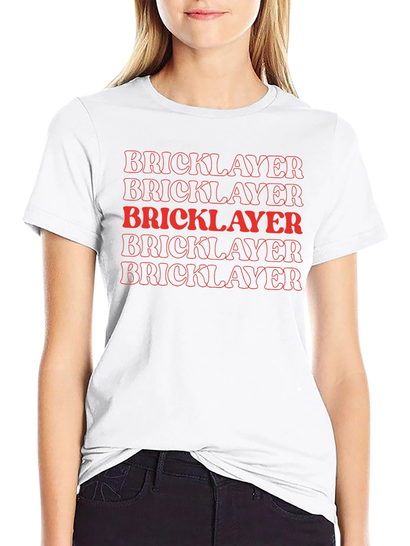 Bricklayer Text Graphic Black T-Shirt