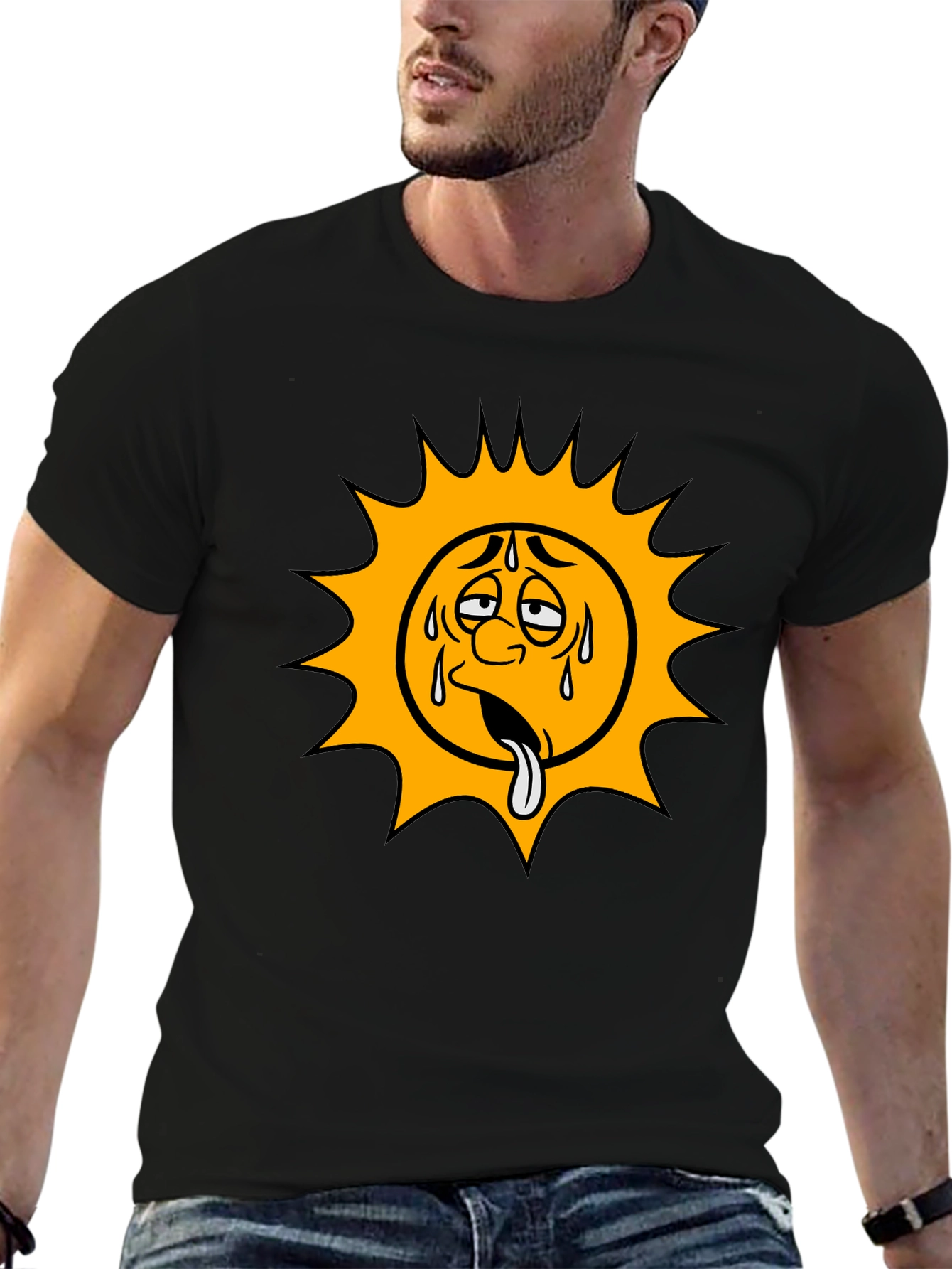 Funny Sun Cartoon Graphic T-Shirt