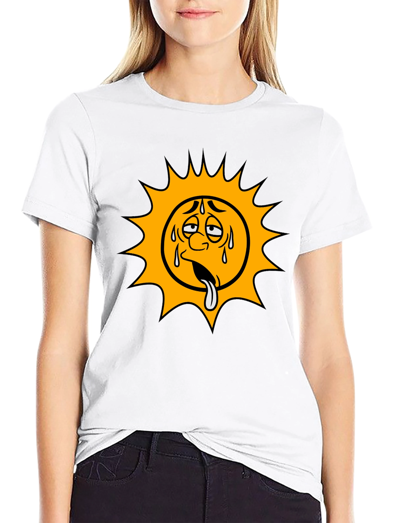 Funny Sun Cartoon Graphic T-Shirt