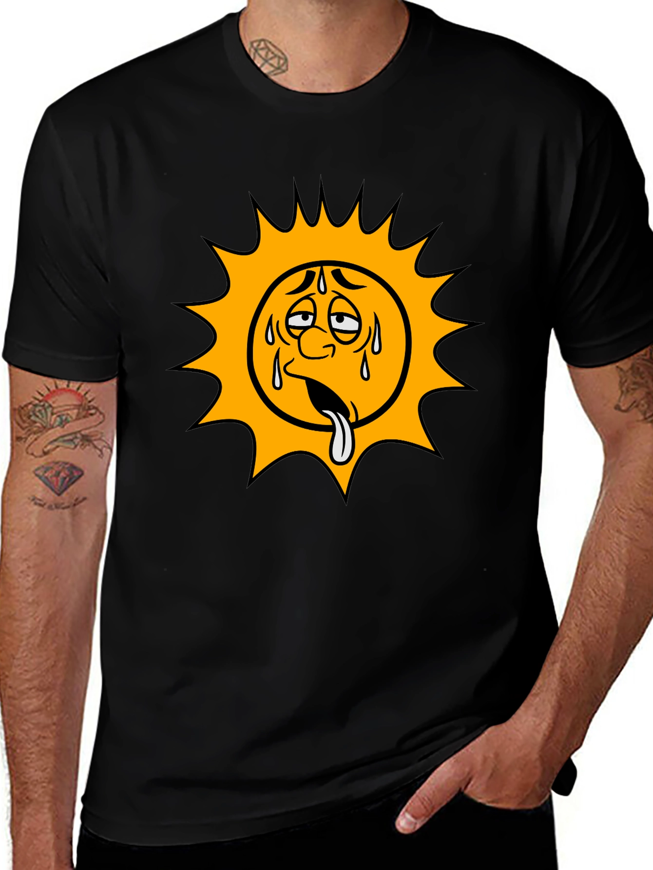 Funny Sun Cartoon Graphic T-Shirt