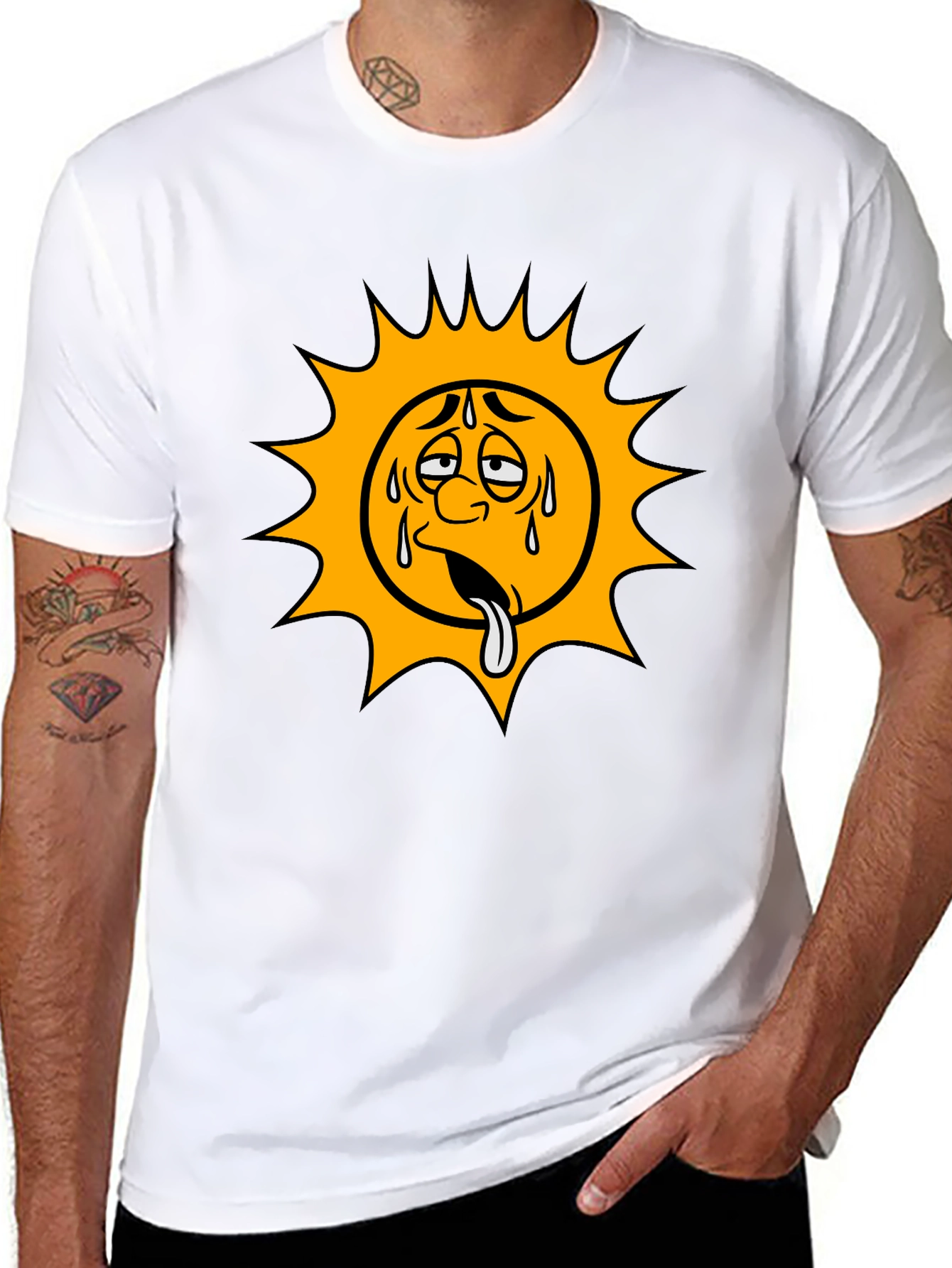 Funny Sun Cartoon Graphic T-Shirt