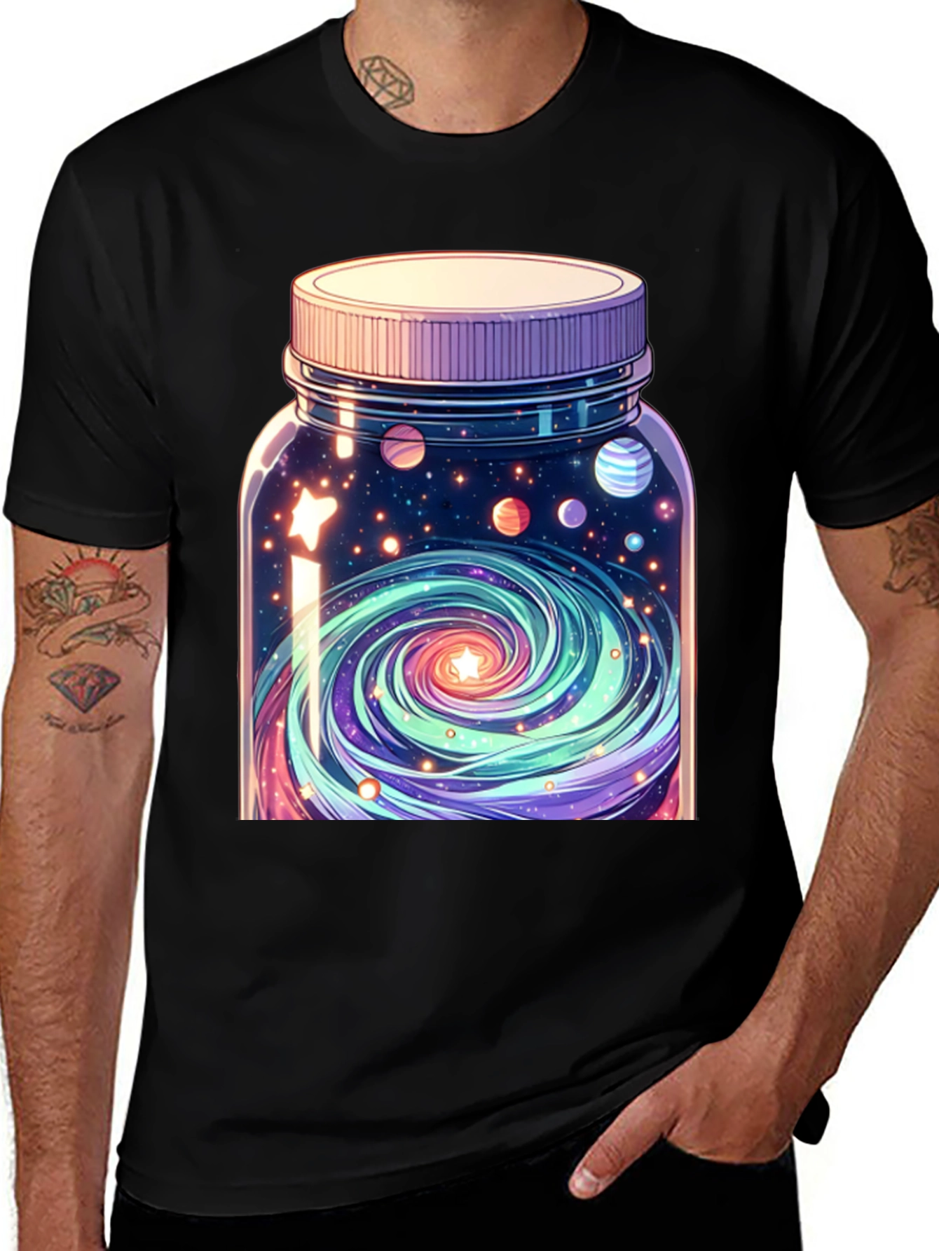 Galaxy in a Jar Graphic Tee - Black
