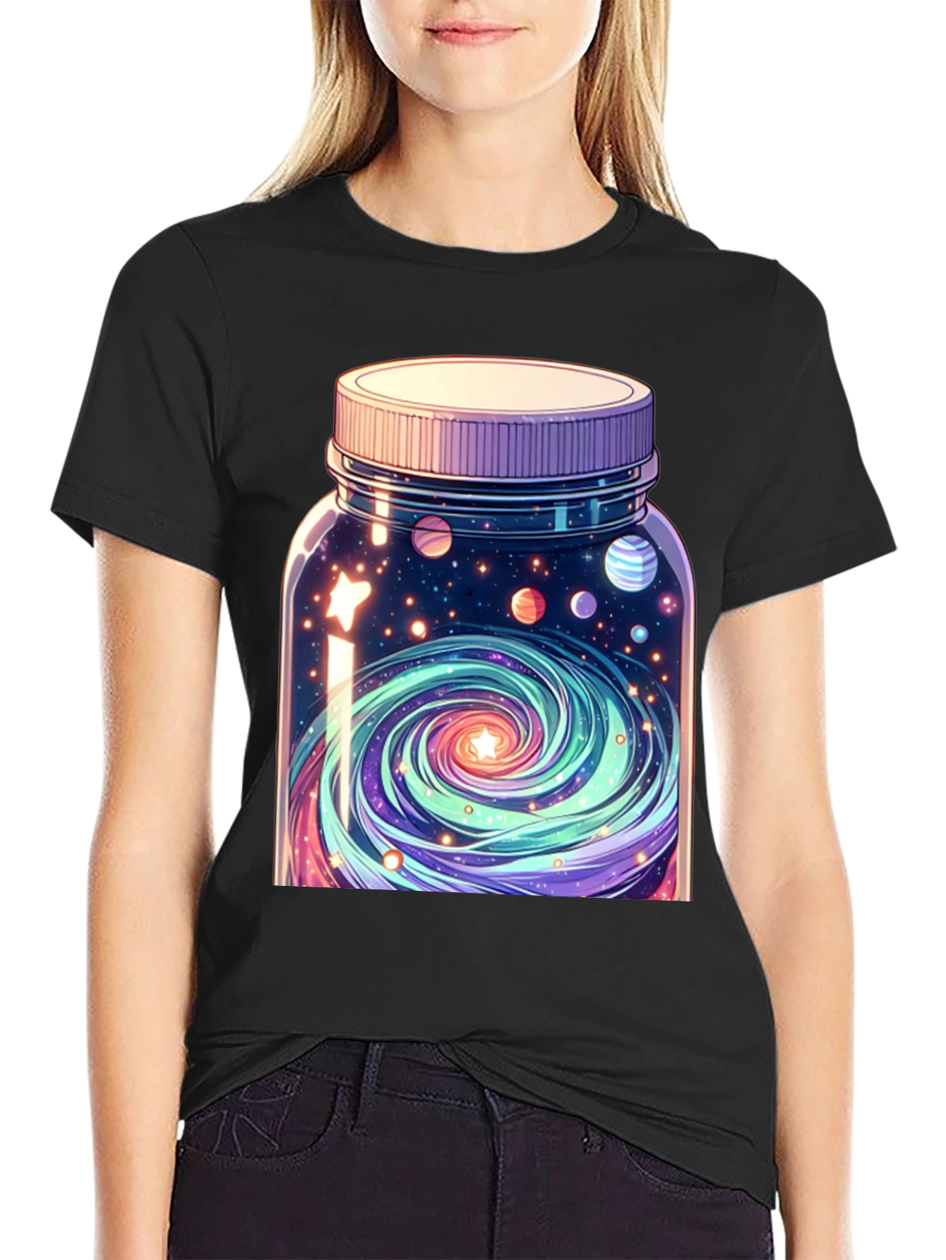 Galaxy in a Jar Graphic Tee - Black