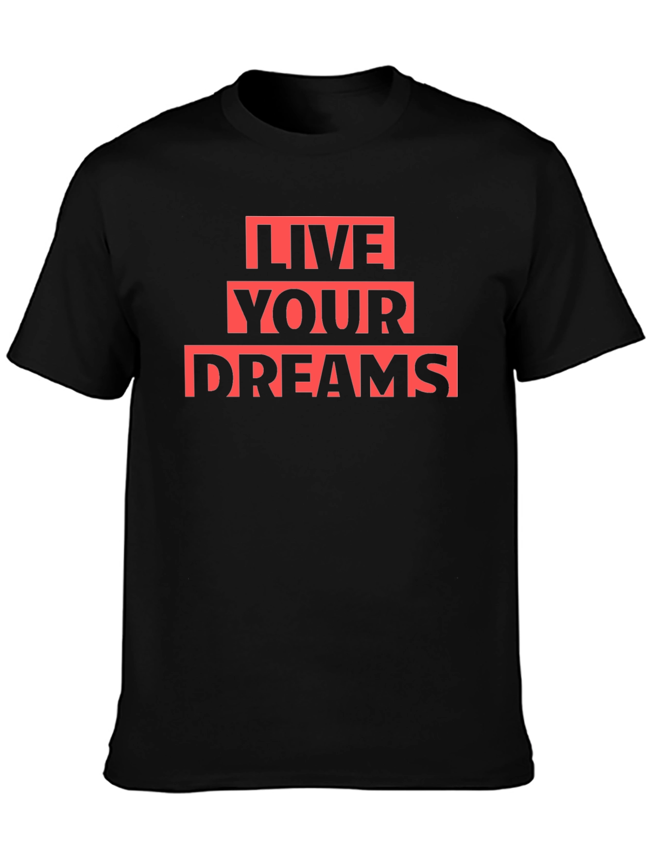 Live Your Dreams Black Graphic Tee
