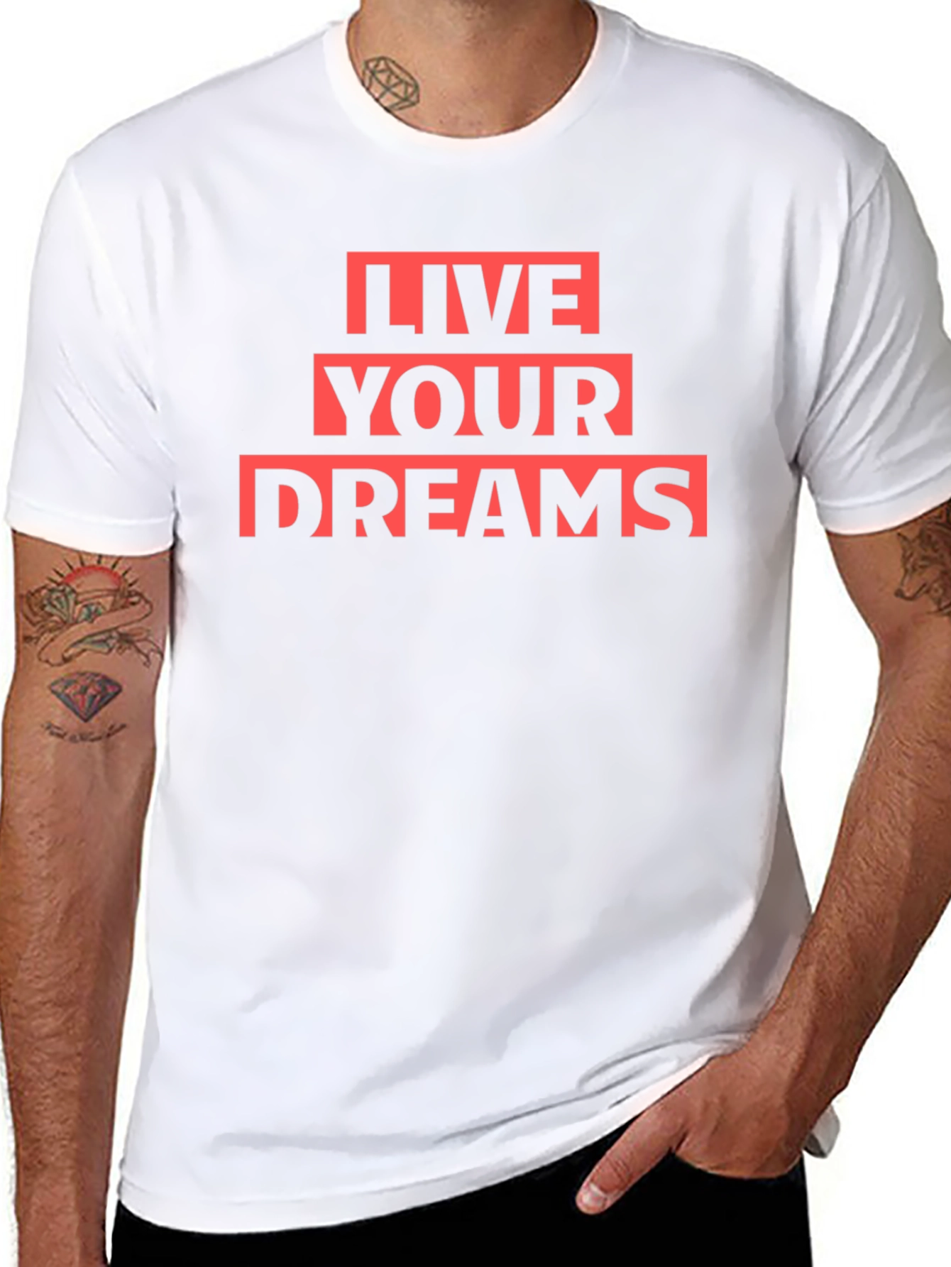 Live Your Dreams Black Graphic Tee