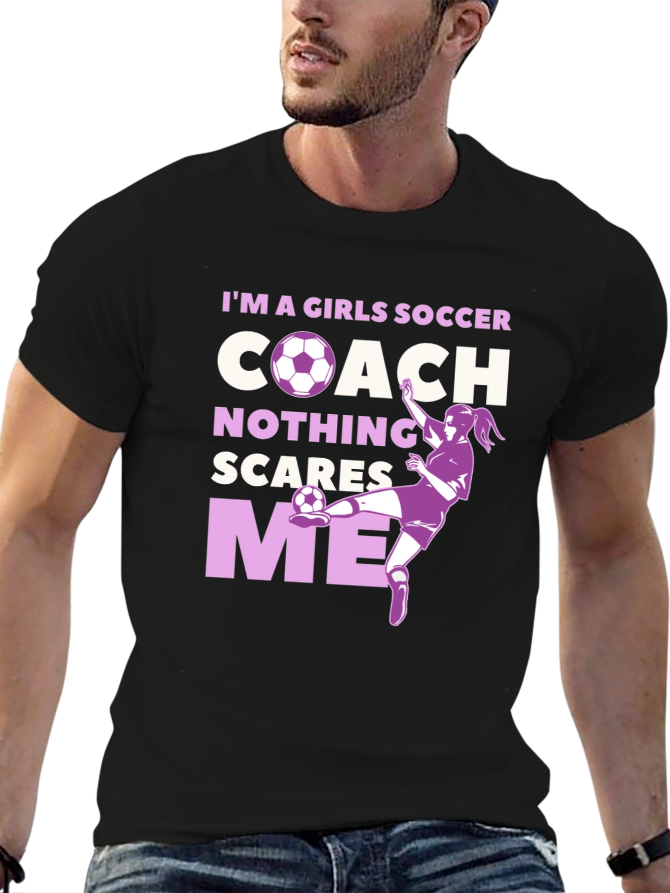 Girls Soccer Coach Graphic T-Shirt