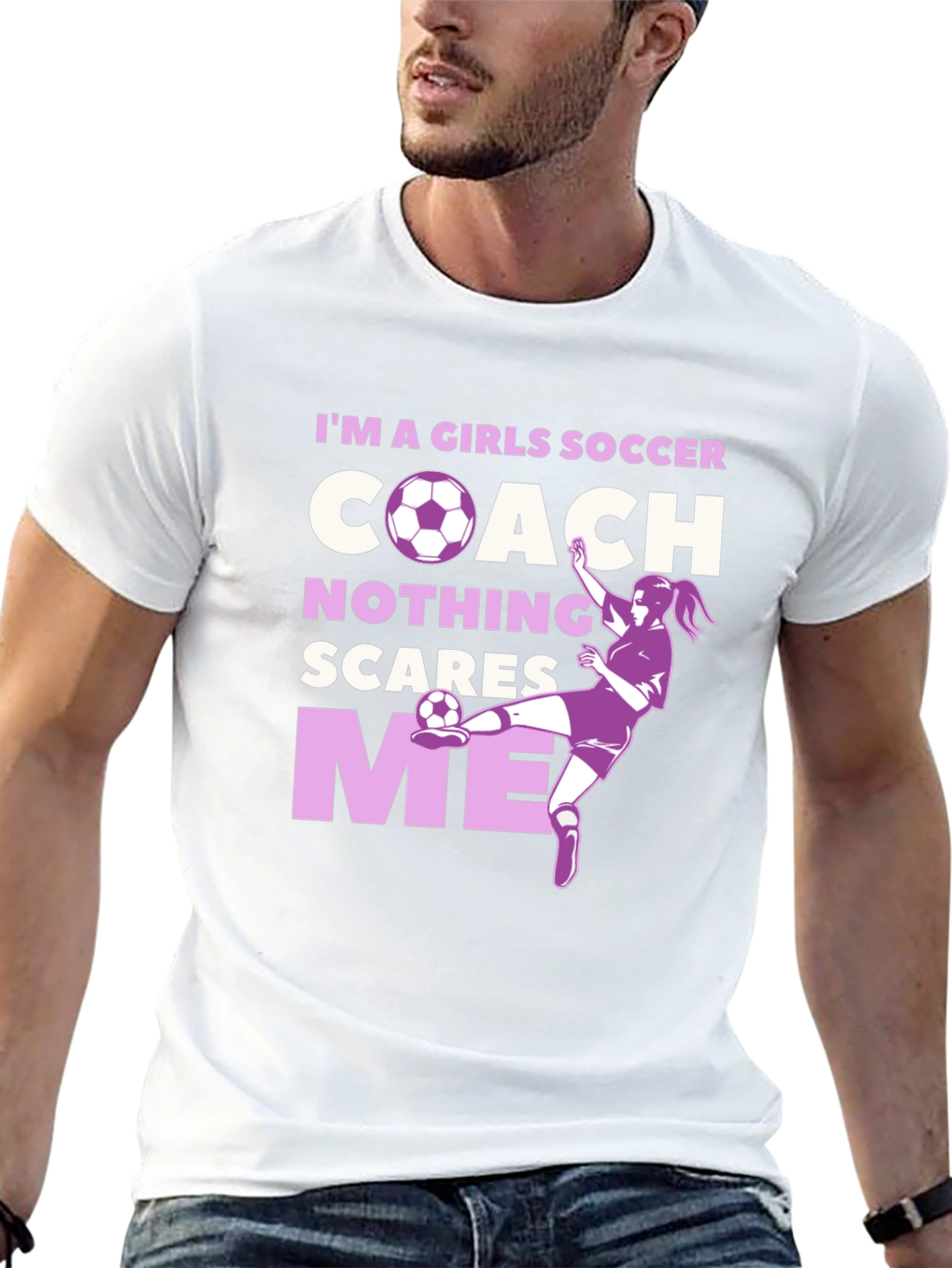 Girls Soccer Coach Graphic T-Shirt