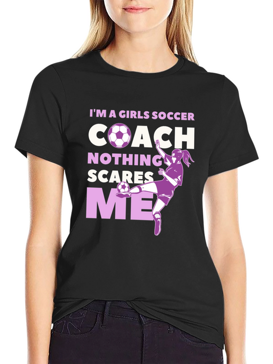 Girls Soccer Coach Graphic T-Shirt