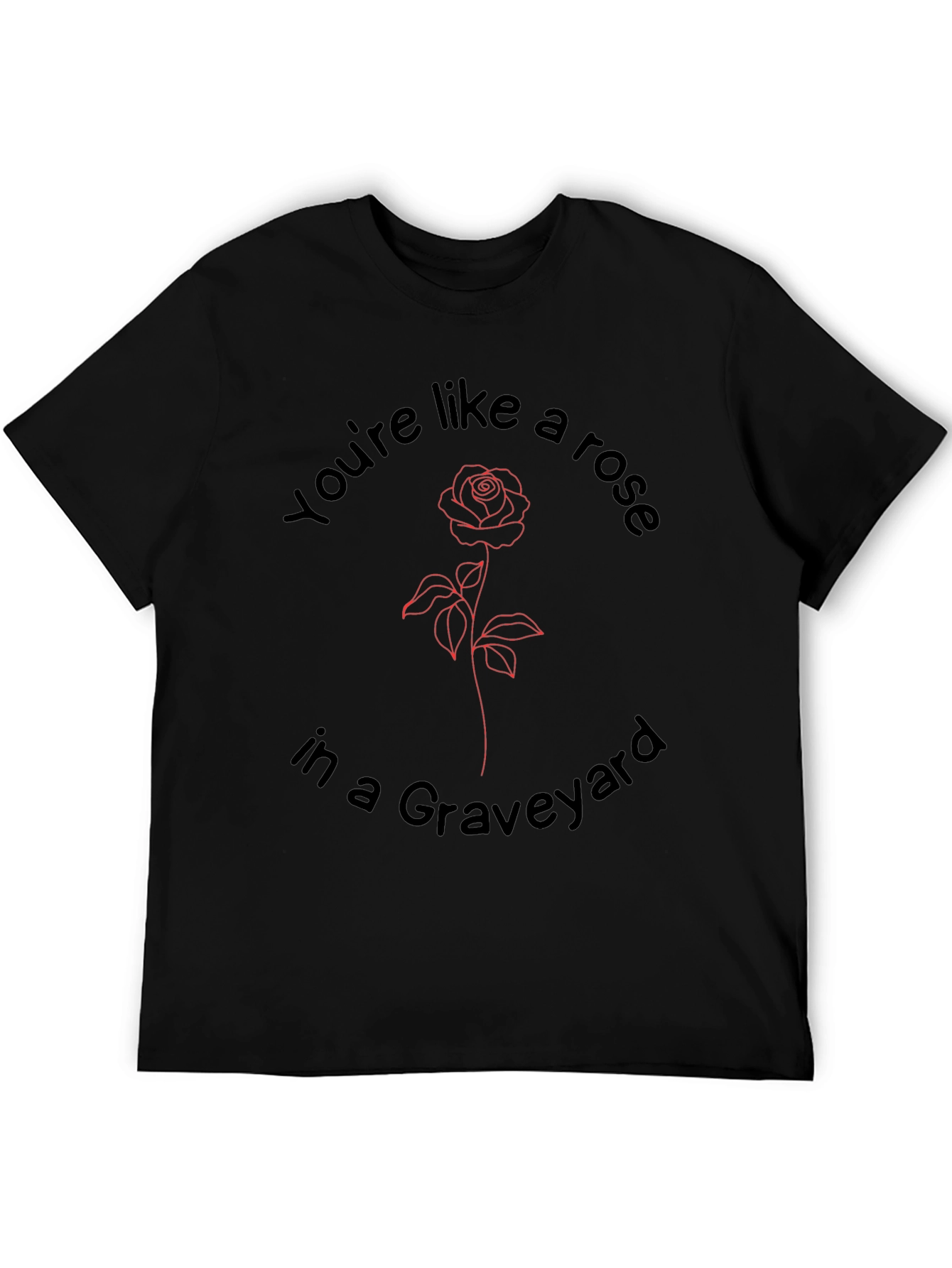 Grave Rose T-Shirt - Unique Graphic Tee