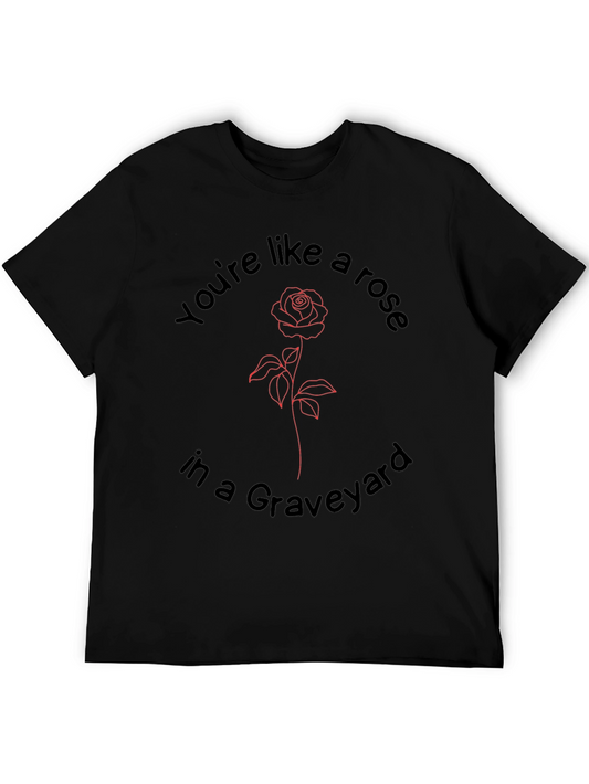 Grave Rose T-Shirt - Unique Graphic Tee