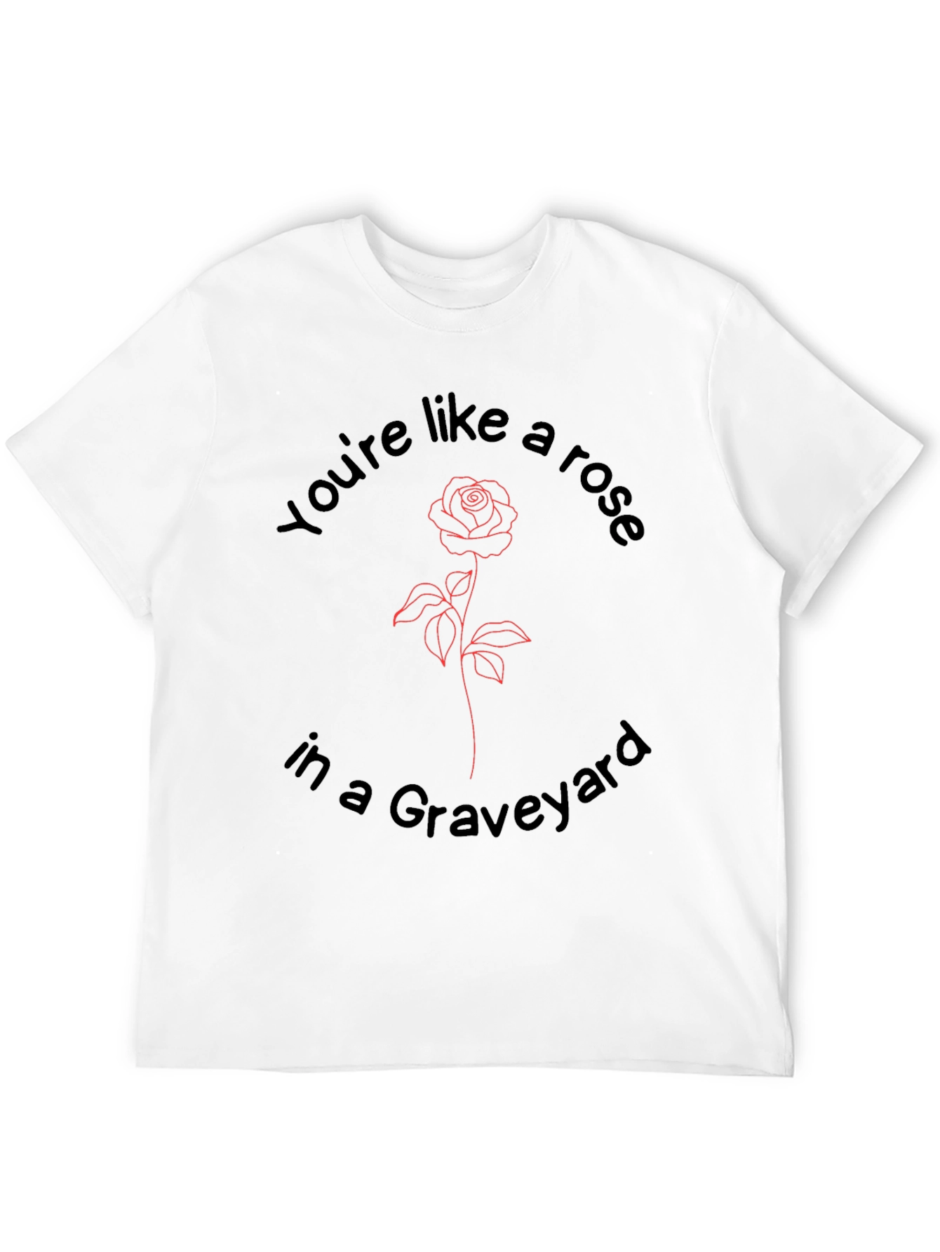 Grave Rose T-Shirt - Unique Graphic Tee
