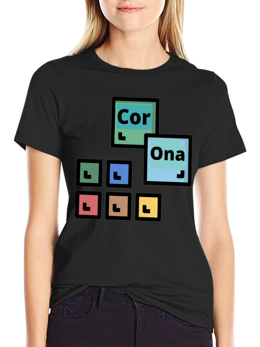 Periodic Table Corona T-Shirt - Black Cotton Tee