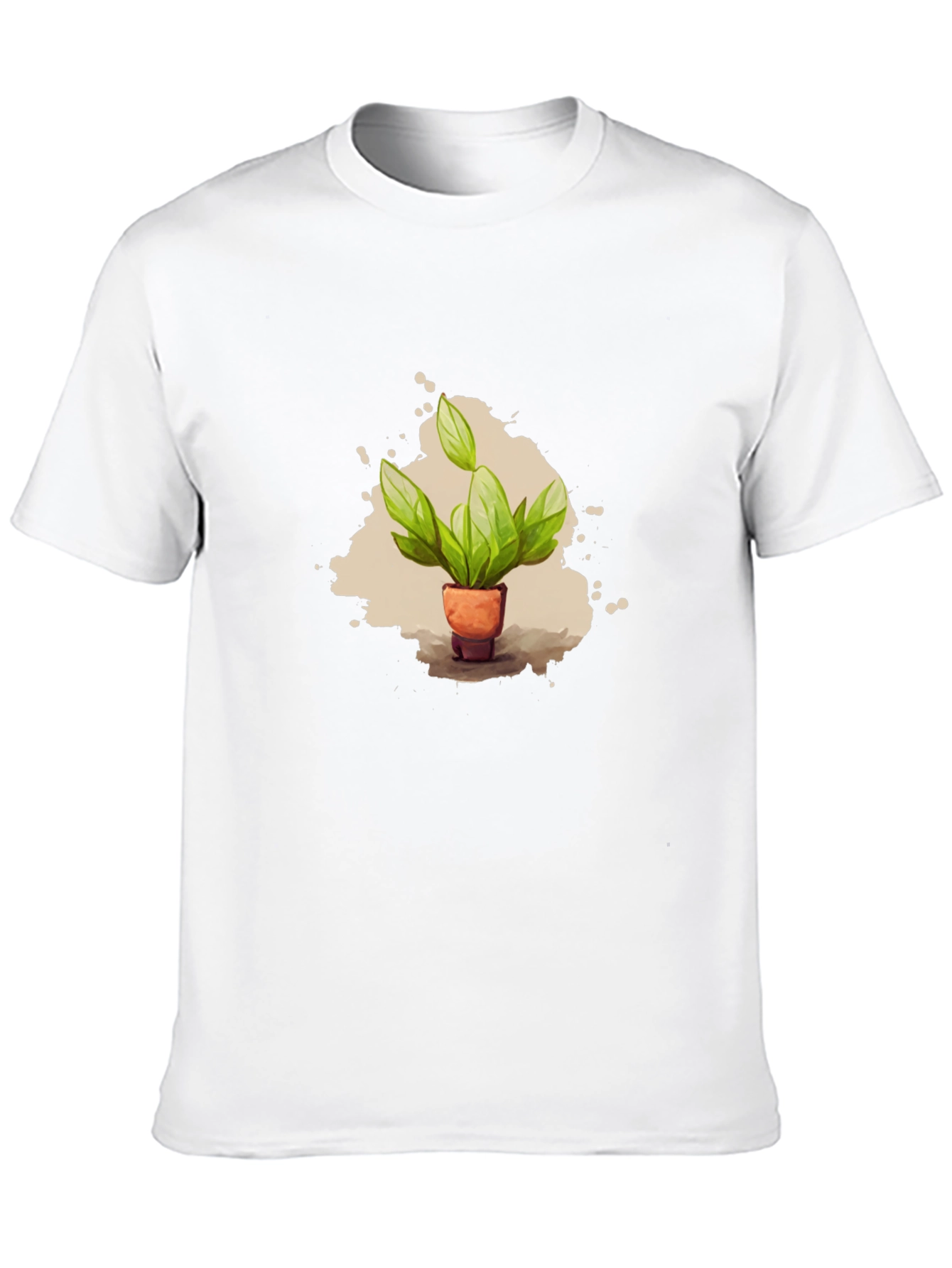 Plant Pot T-Shirt - Black Cotton Tee