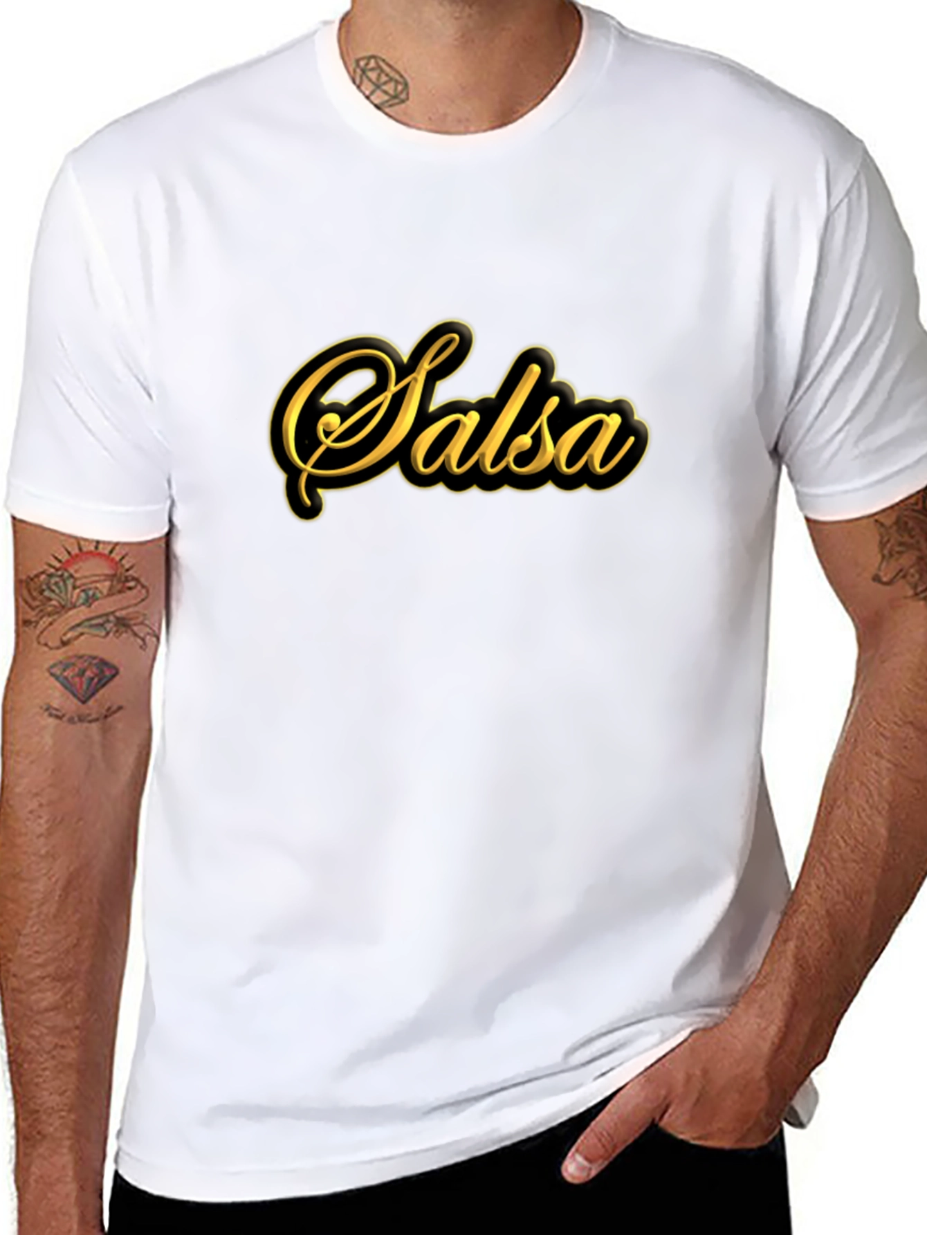 Salsa Dance T-Shirt - Black Cotton Blend Tee