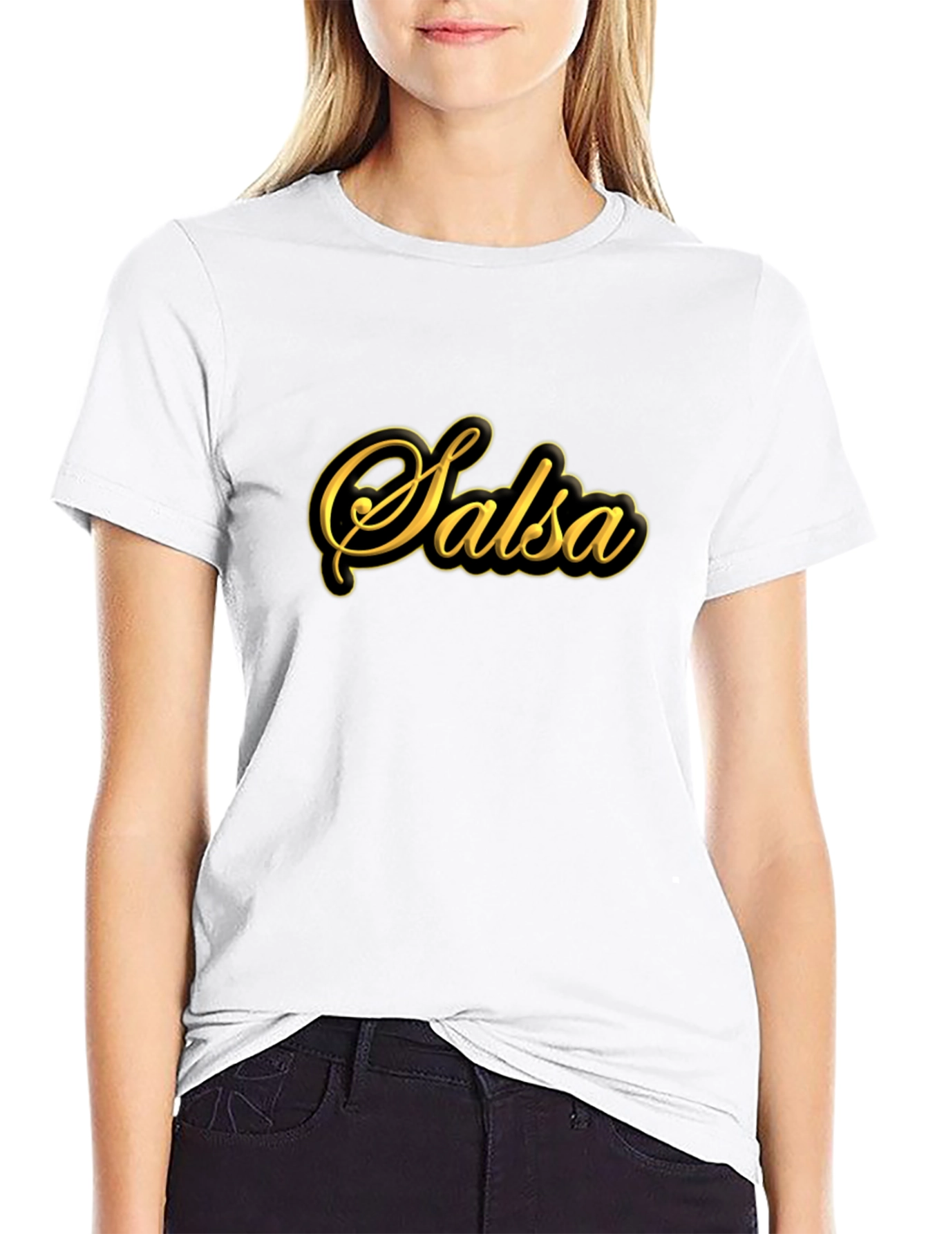 Salsa Dance T-Shirt - Black Cotton Blend Tee