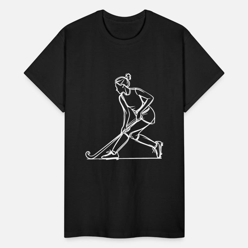 Female Field Hockey Player Drawing