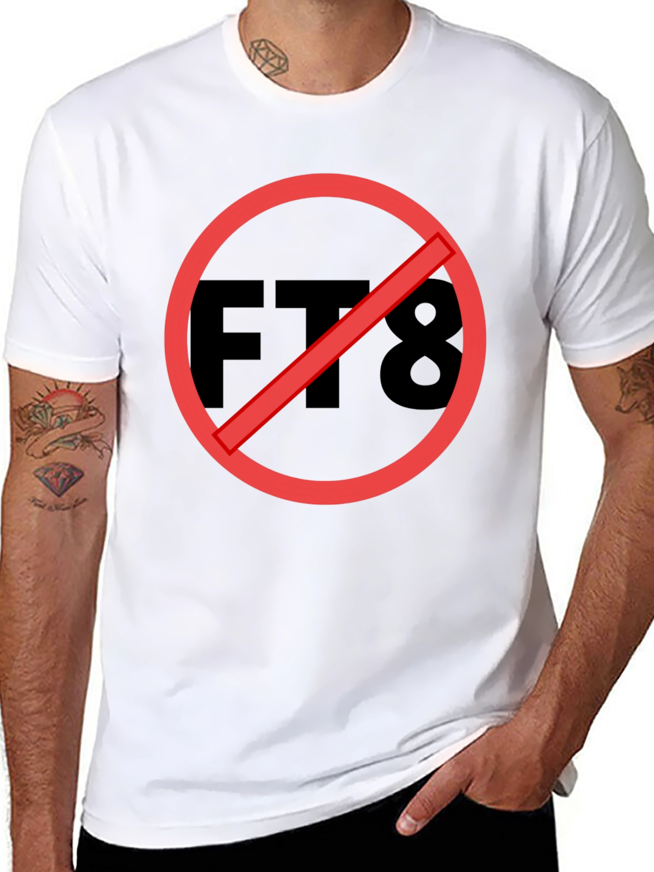 FT8 Ham Radio Forbidden Black T-Shirt