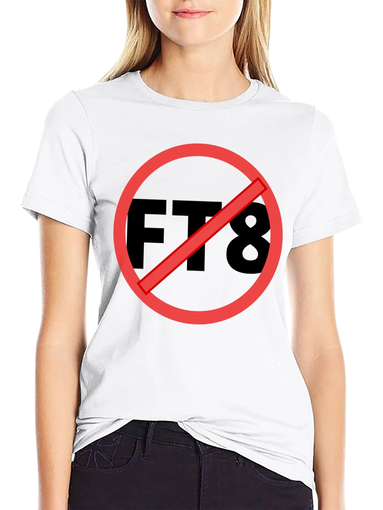FT8 Ham Radio Forbidden Black T-Shirt