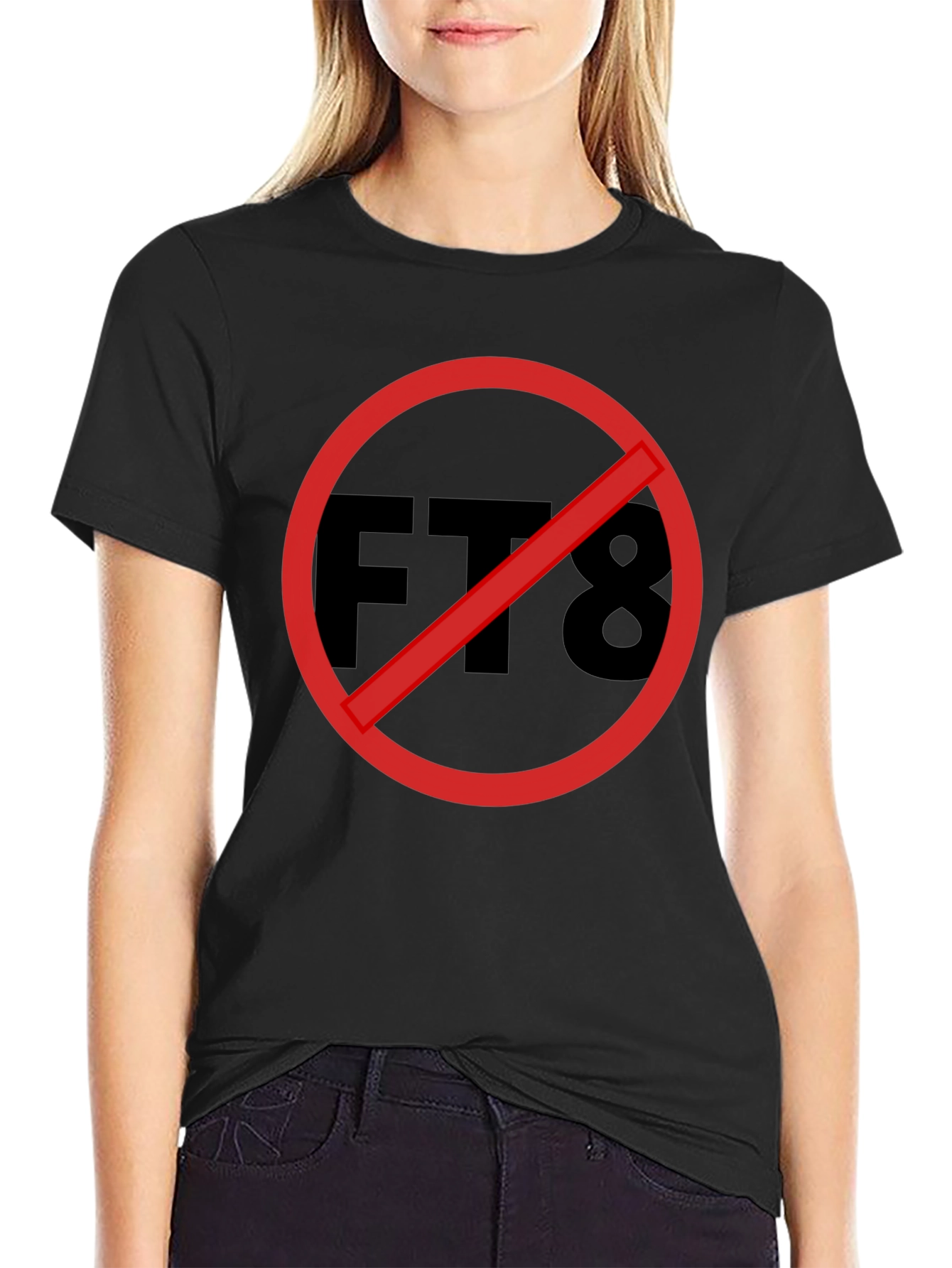 FT8 Ham Radio Forbidden Black T-Shirt